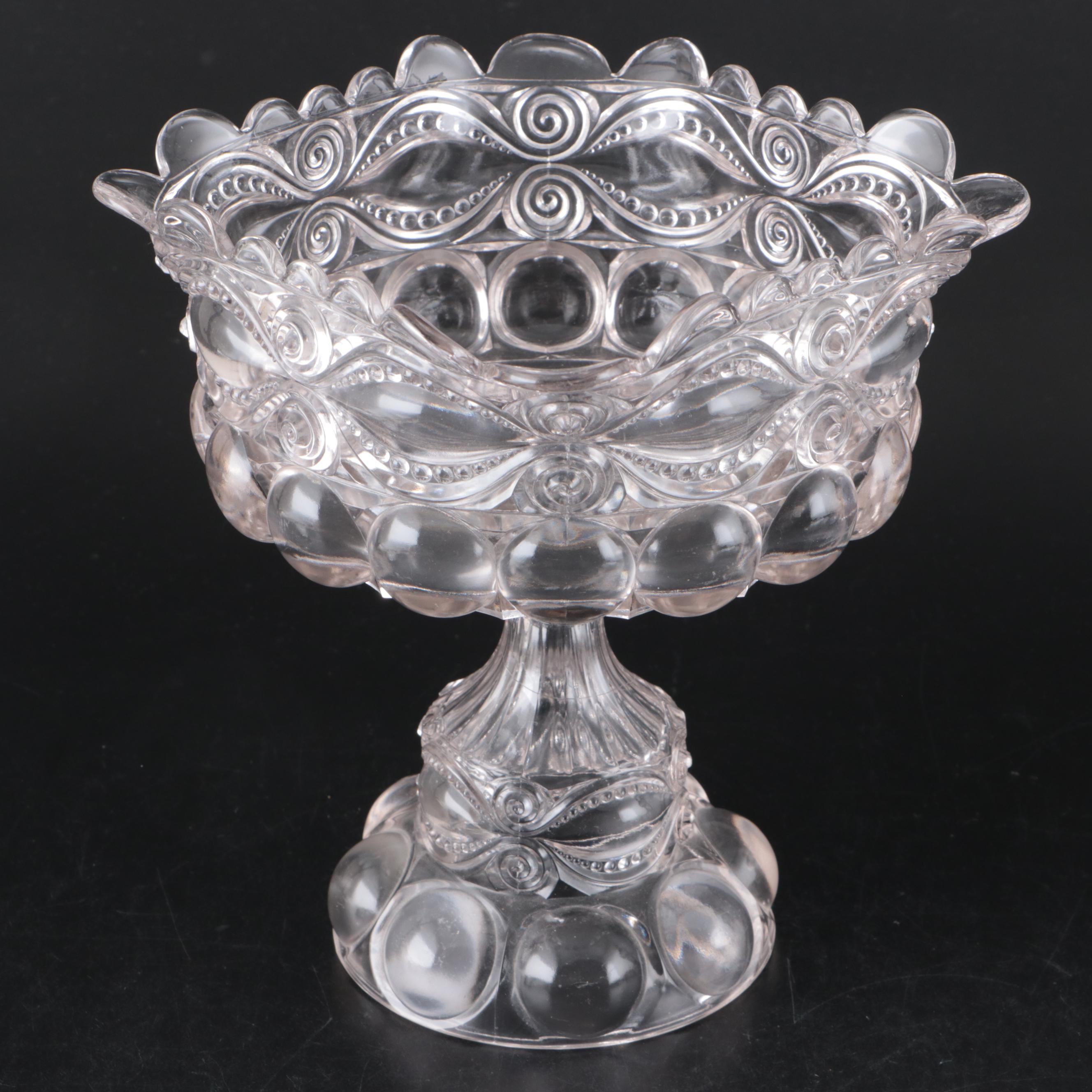 Imperial Glass "Candlewick" Glass Plates with Accent Lamp, Compote and More