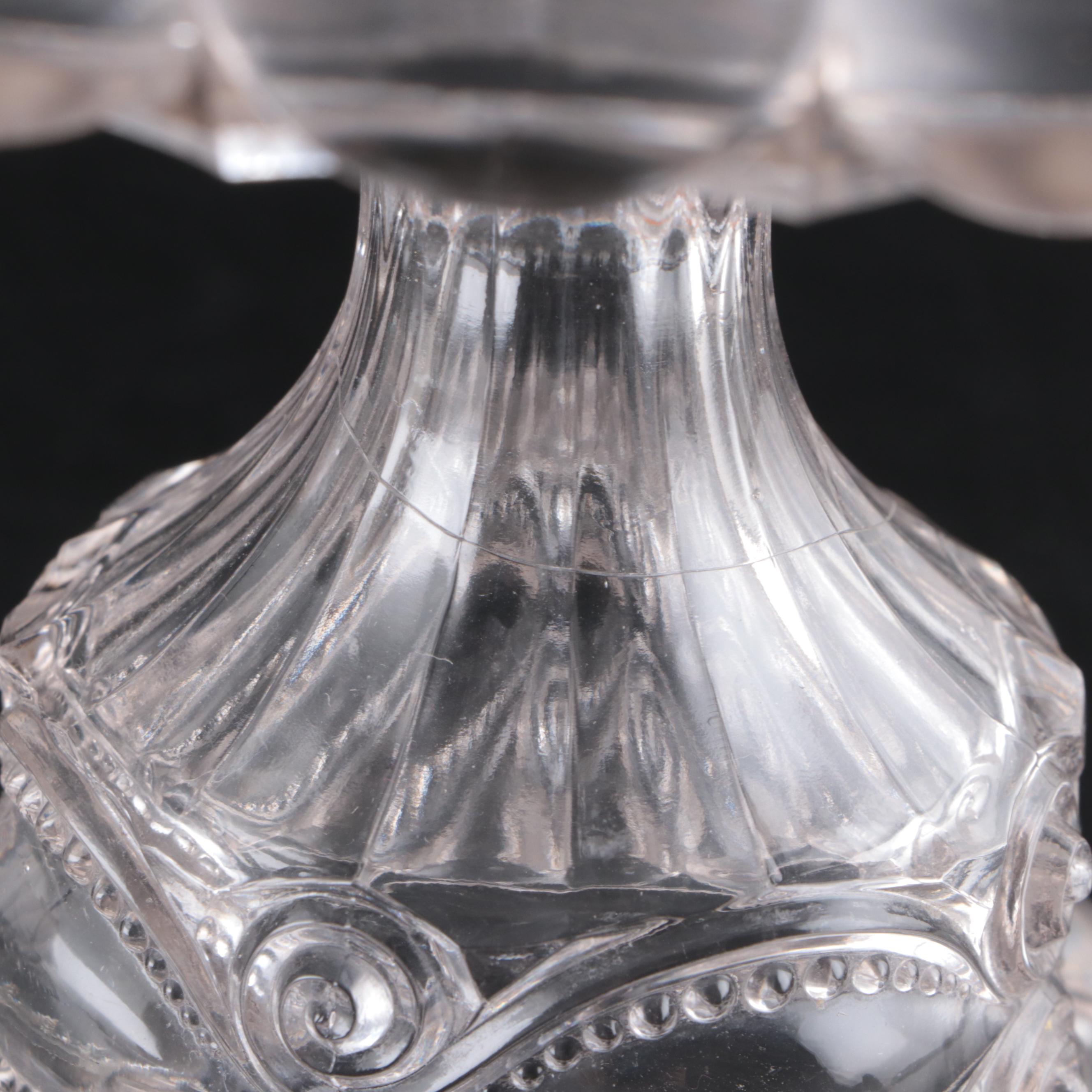 Imperial Glass "Candlewick" Glass Plates with Accent Lamp, Compote and More