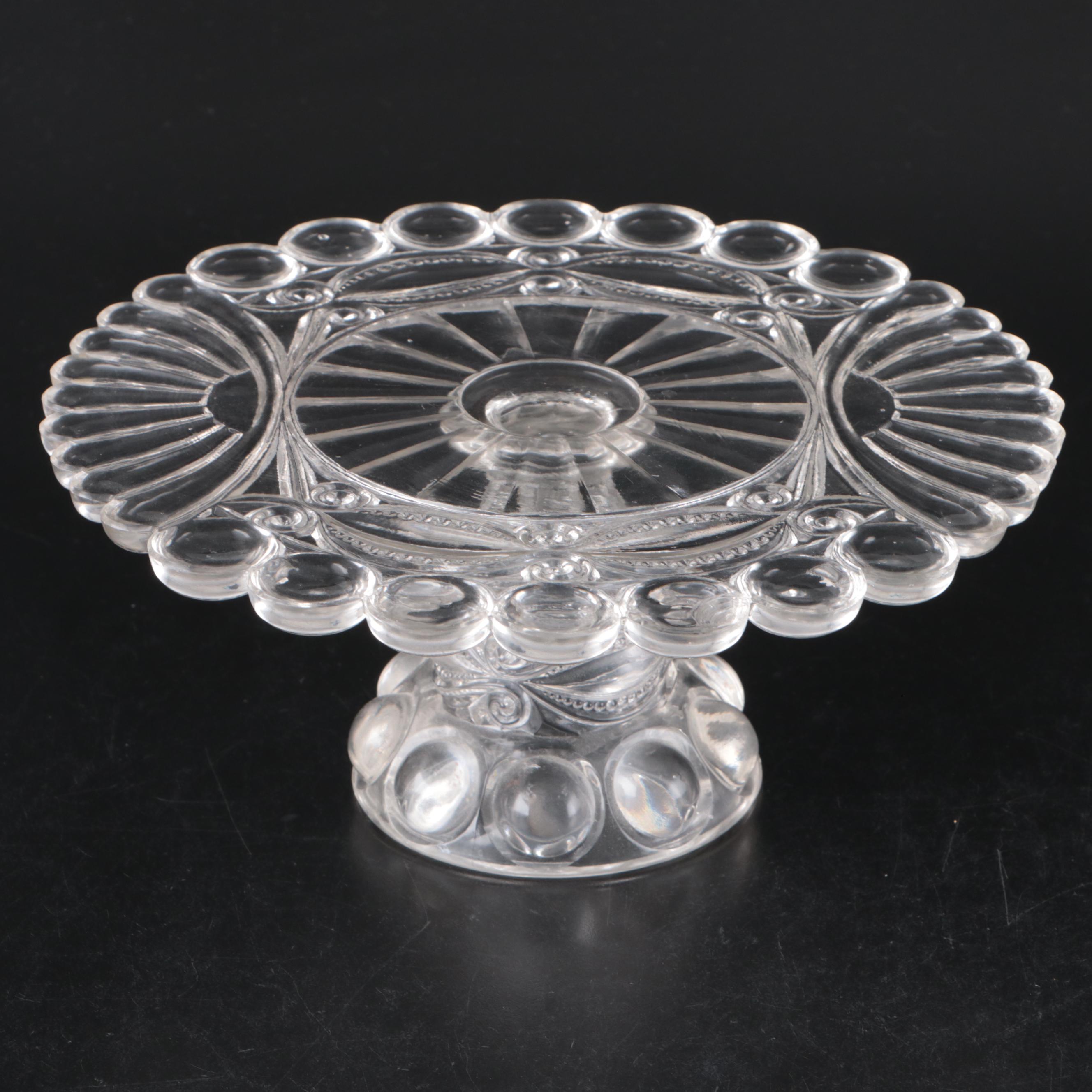 Imperial Glass "Candlewick" Glass Plates with Accent Lamp, Compote and More