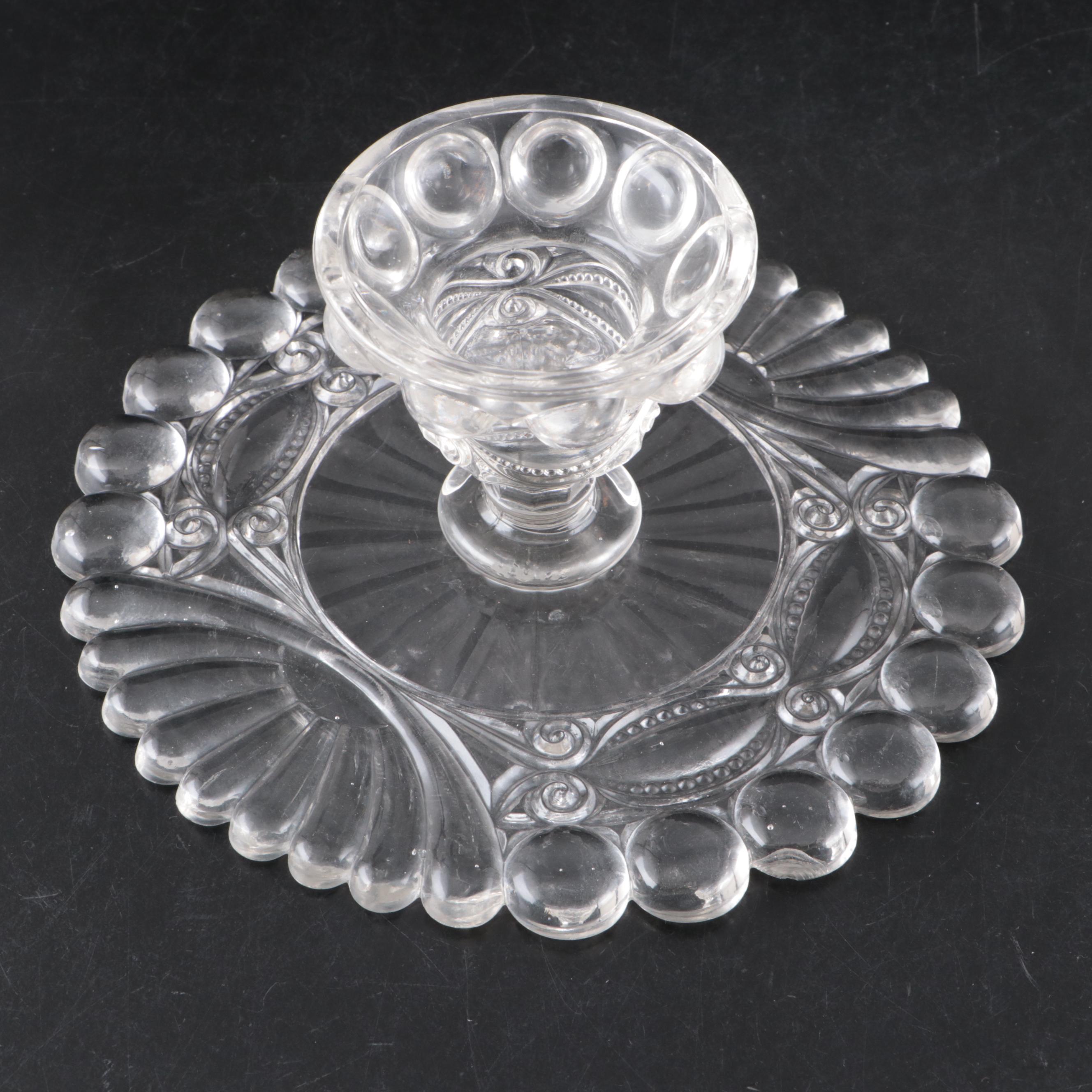 Imperial Glass "Candlewick" Glass Plates with Accent Lamp, Compote and More