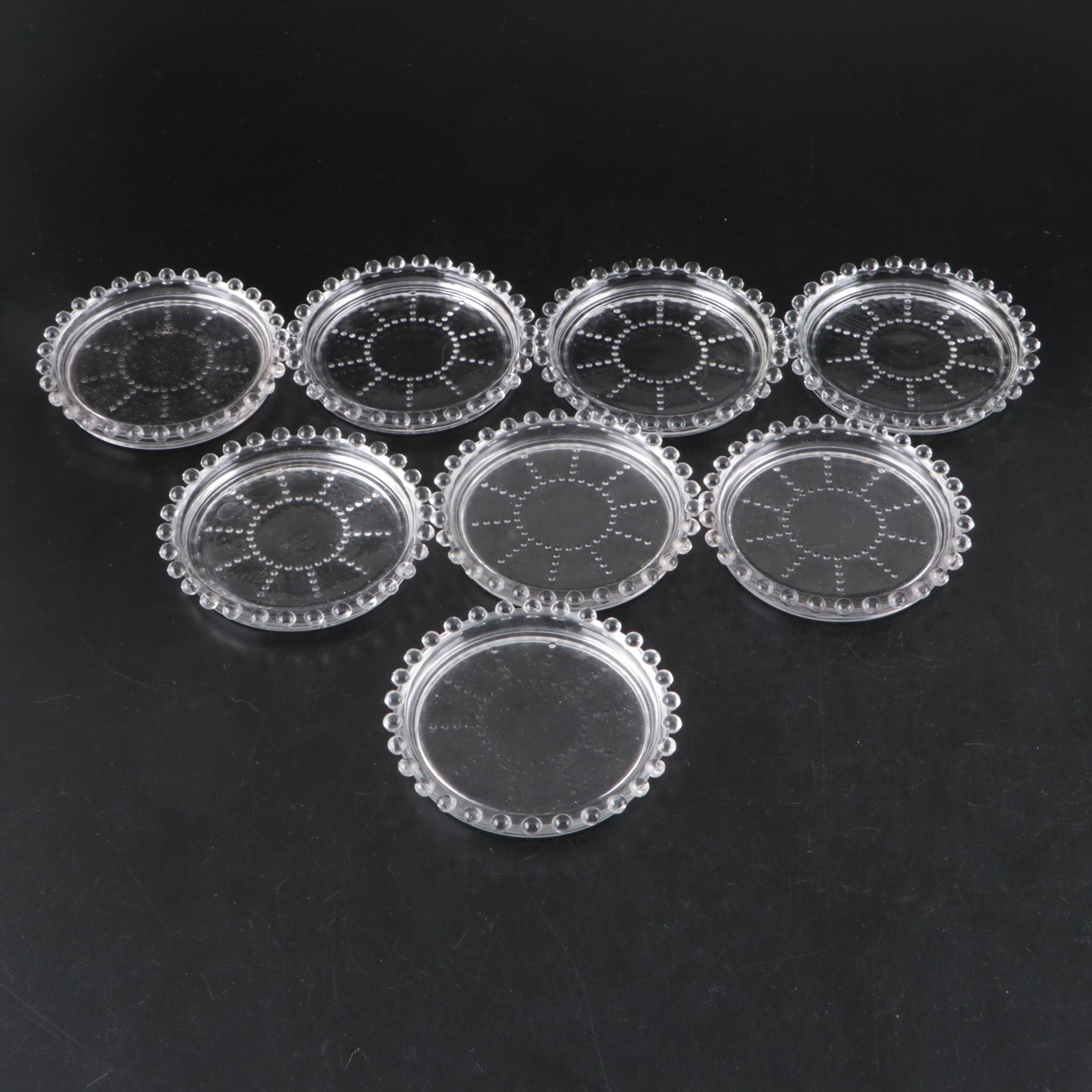 Imperial Glass "Candlewick" Glass Plates with Accent Lamp, Compote and More