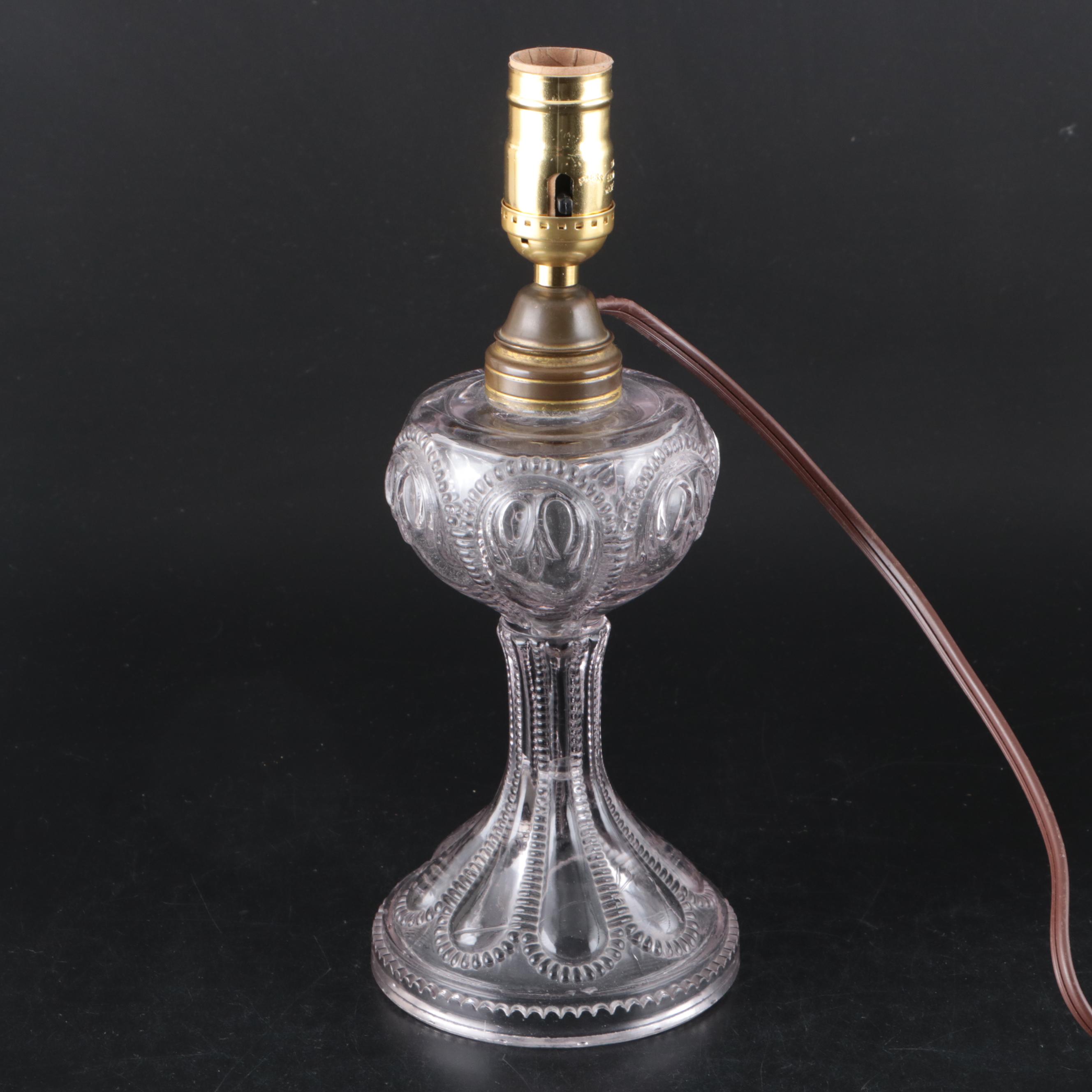 Imperial Glass "Candlewick" Glass Plates with Accent Lamp, Compote and More