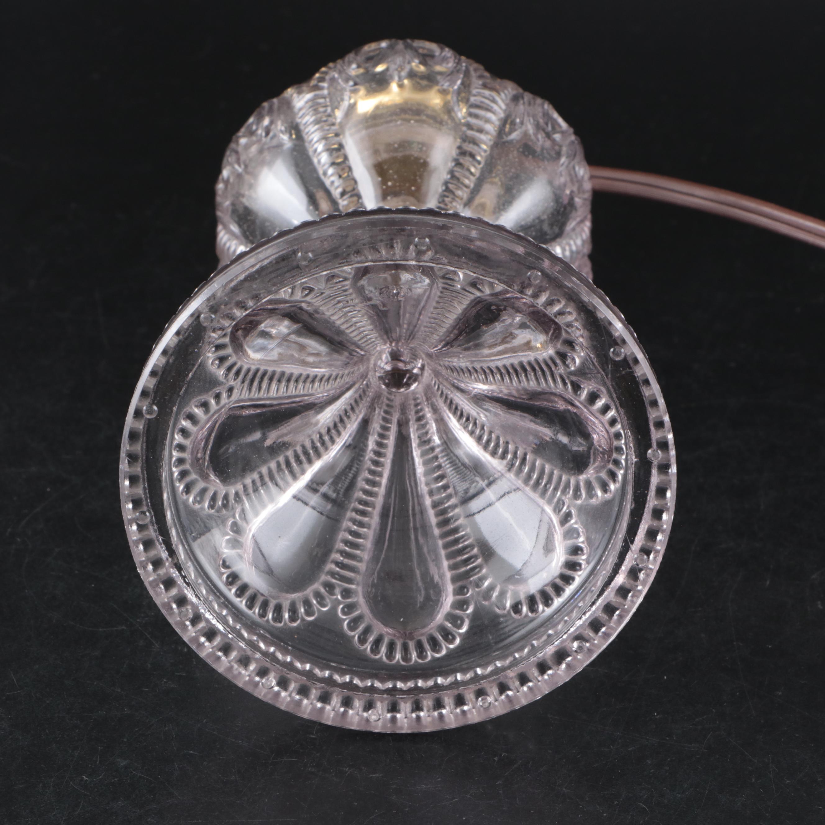 Imperial Glass "Candlewick" Glass Plates with Accent Lamp, Compote and More