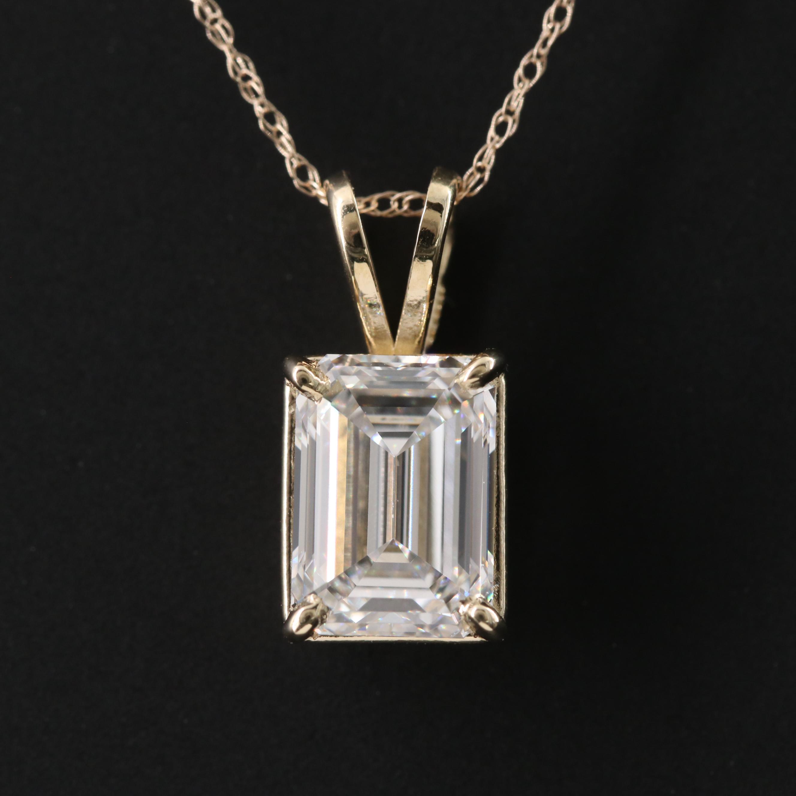 Loose 2.08 CT Lab Grown Diamond Pendant Necklace with IGI Report
