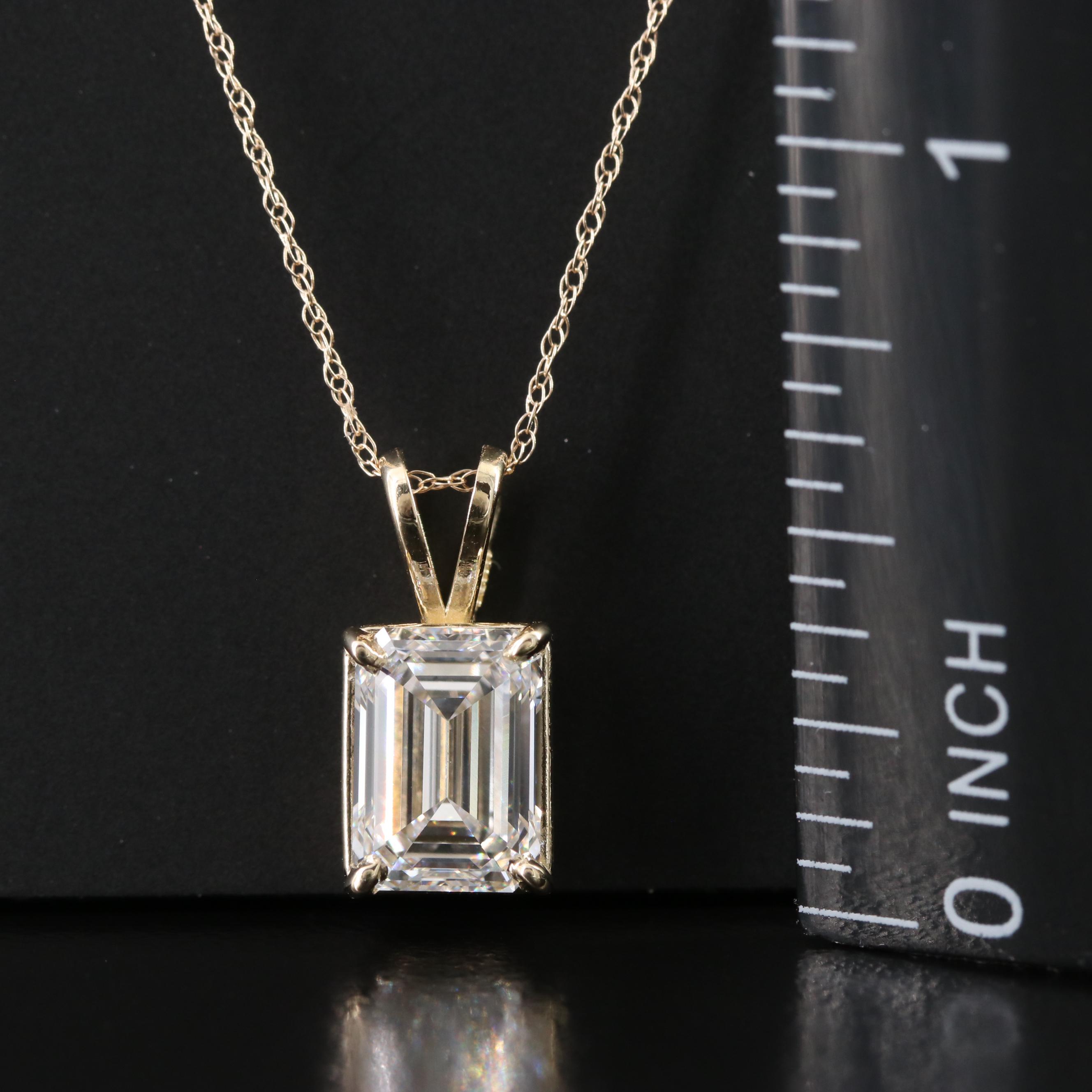 Loose 2.08 CT Lab Grown Diamond Pendant Necklace with IGI Report
