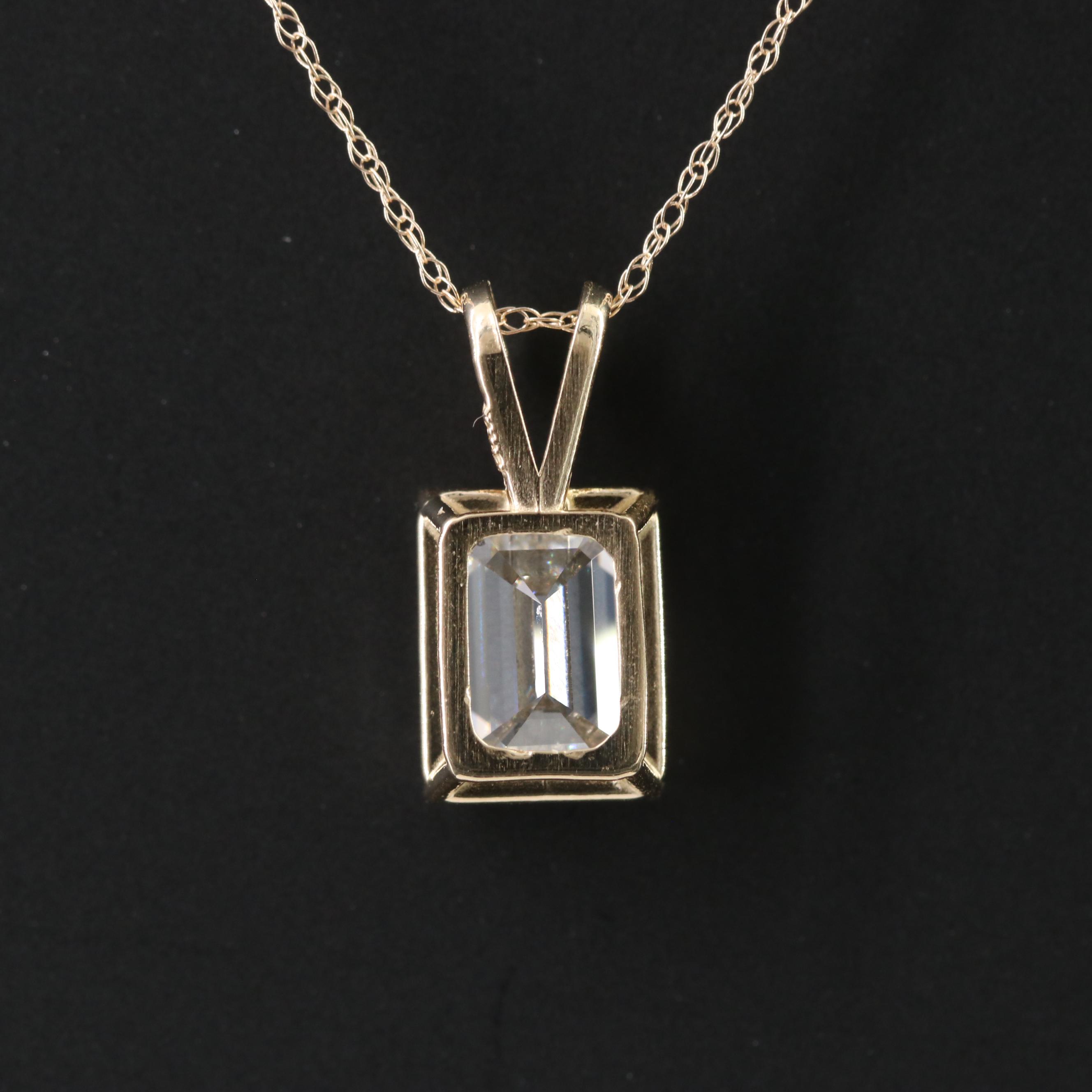 Loose 2.08 CT Lab Grown Diamond Pendant Necklace with IGI Report