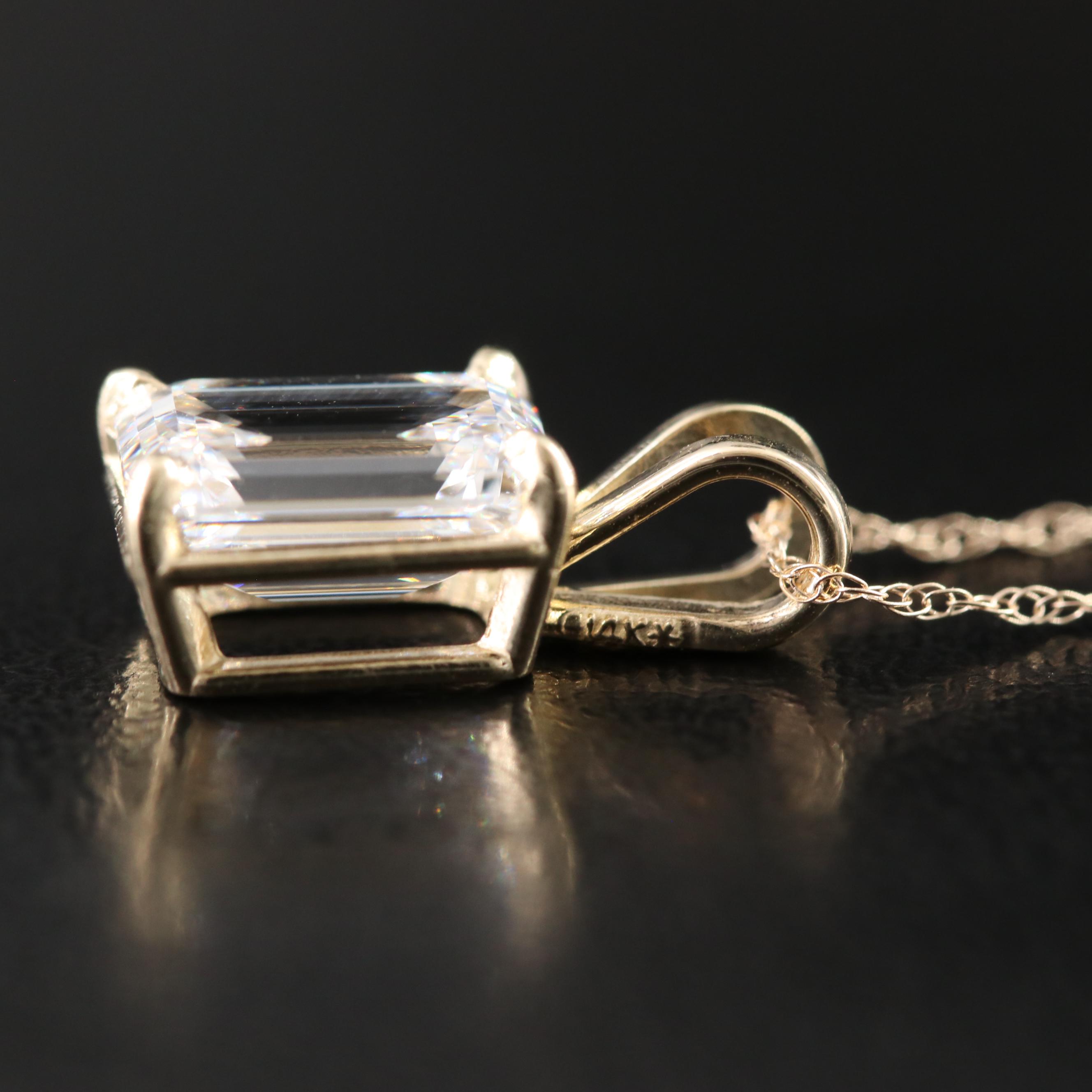 Loose 2.08 CT Lab Grown Diamond Pendant Necklace with IGI Report