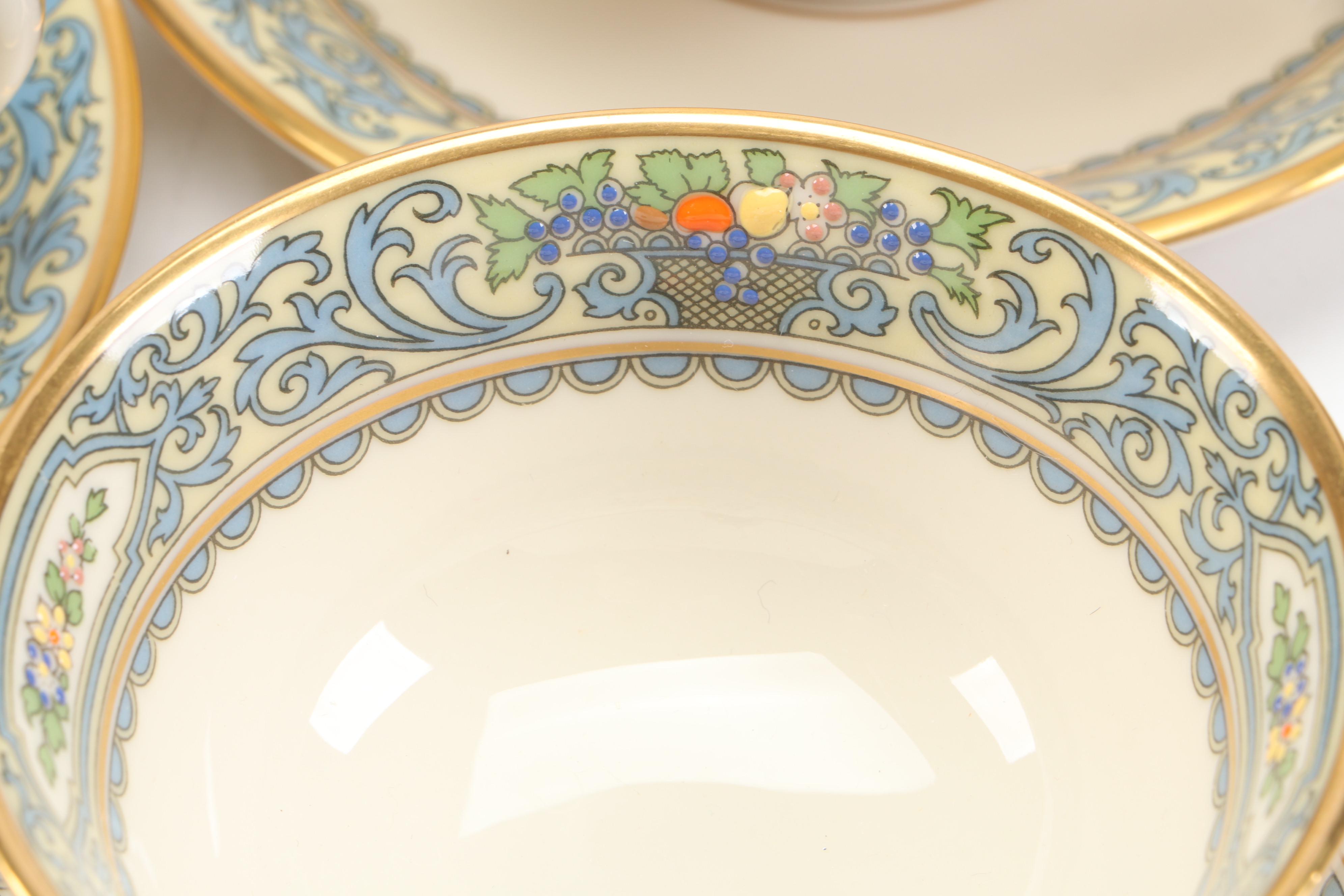 Lenox "Autumn" Porcelain Dinnerware with Teacups and Saucers