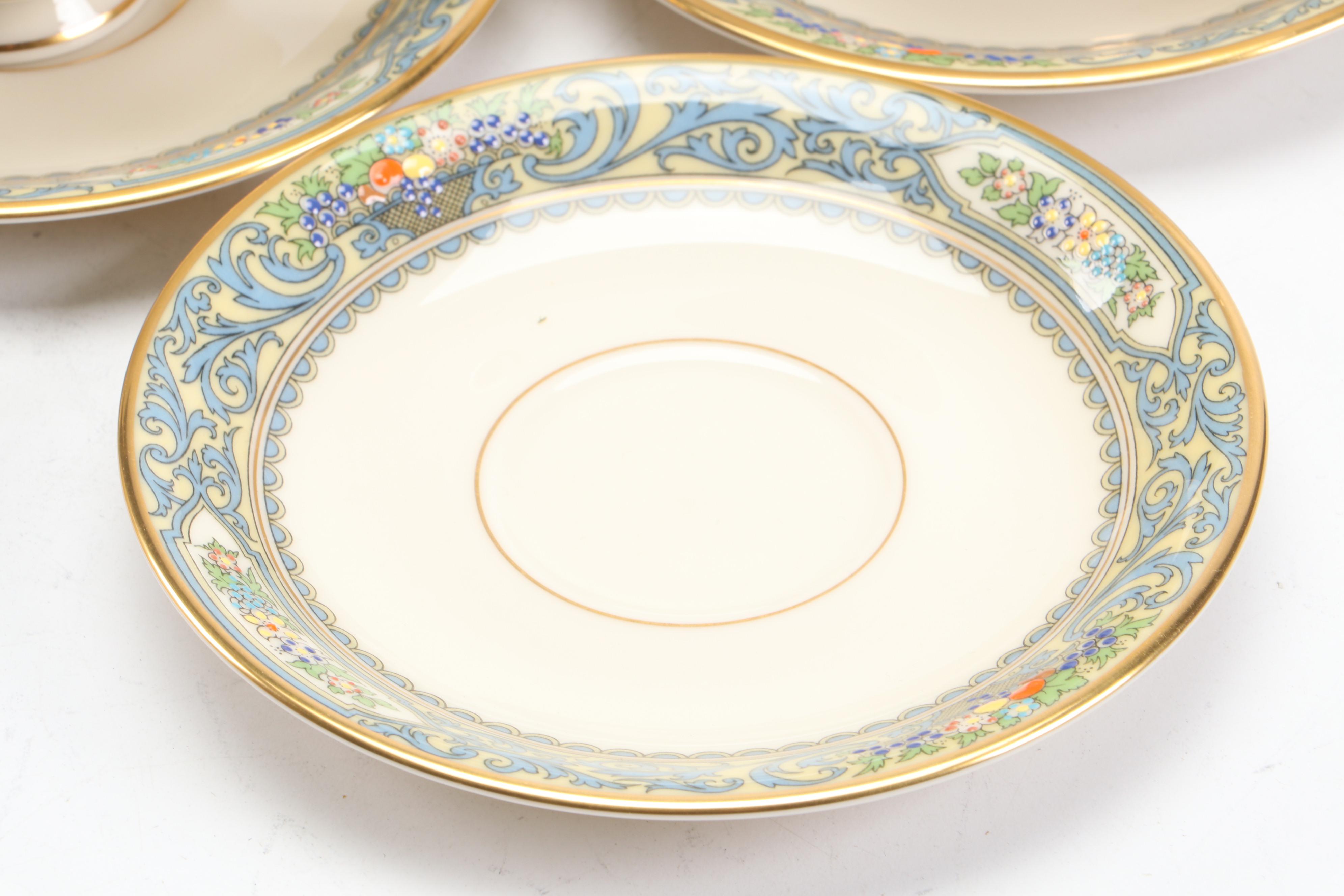 Lenox "Autumn" Porcelain Dinnerware with Teacups and Saucers