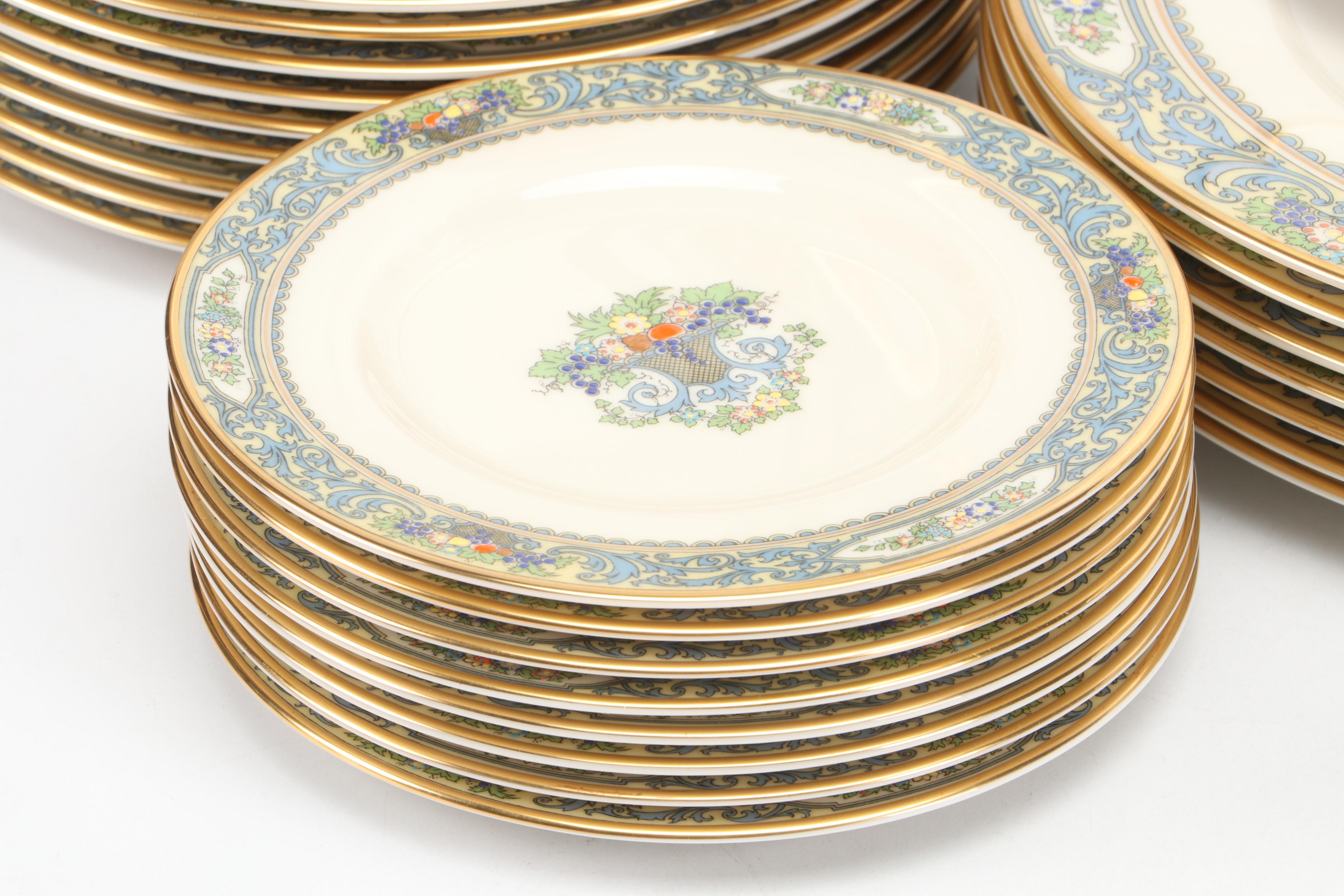 Lenox "Autumn" Porcelain Dinnerware with Teacups and Saucers