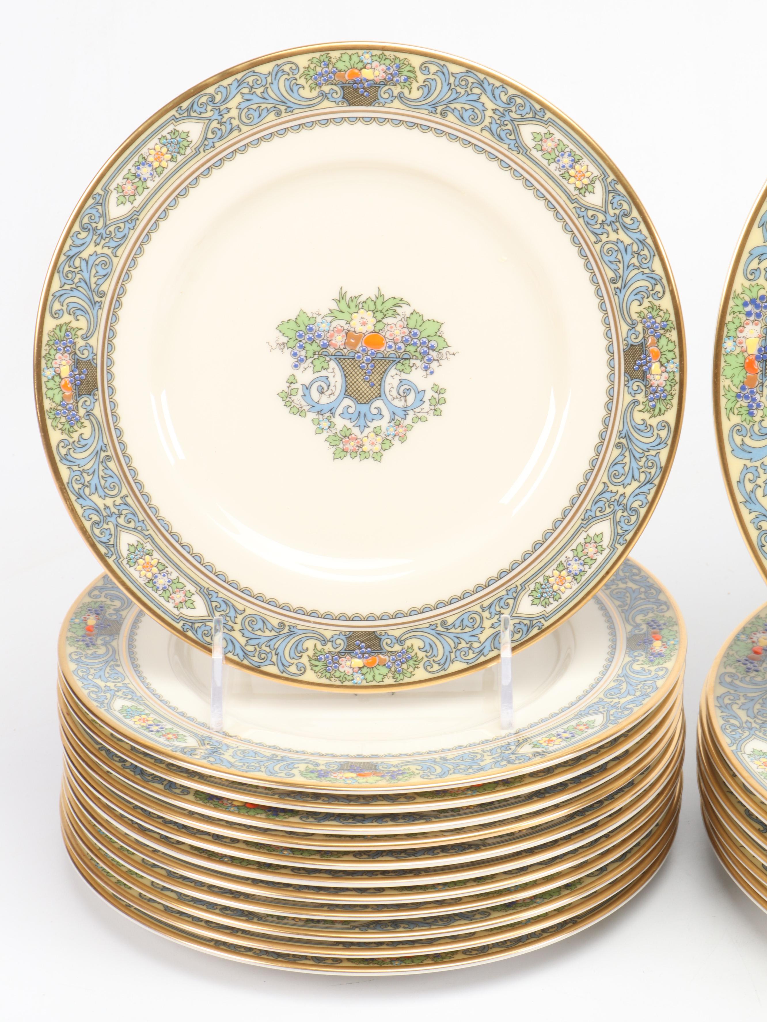 Lenox "Autumn" Porcelain Dinnerware with Teacups and Saucers