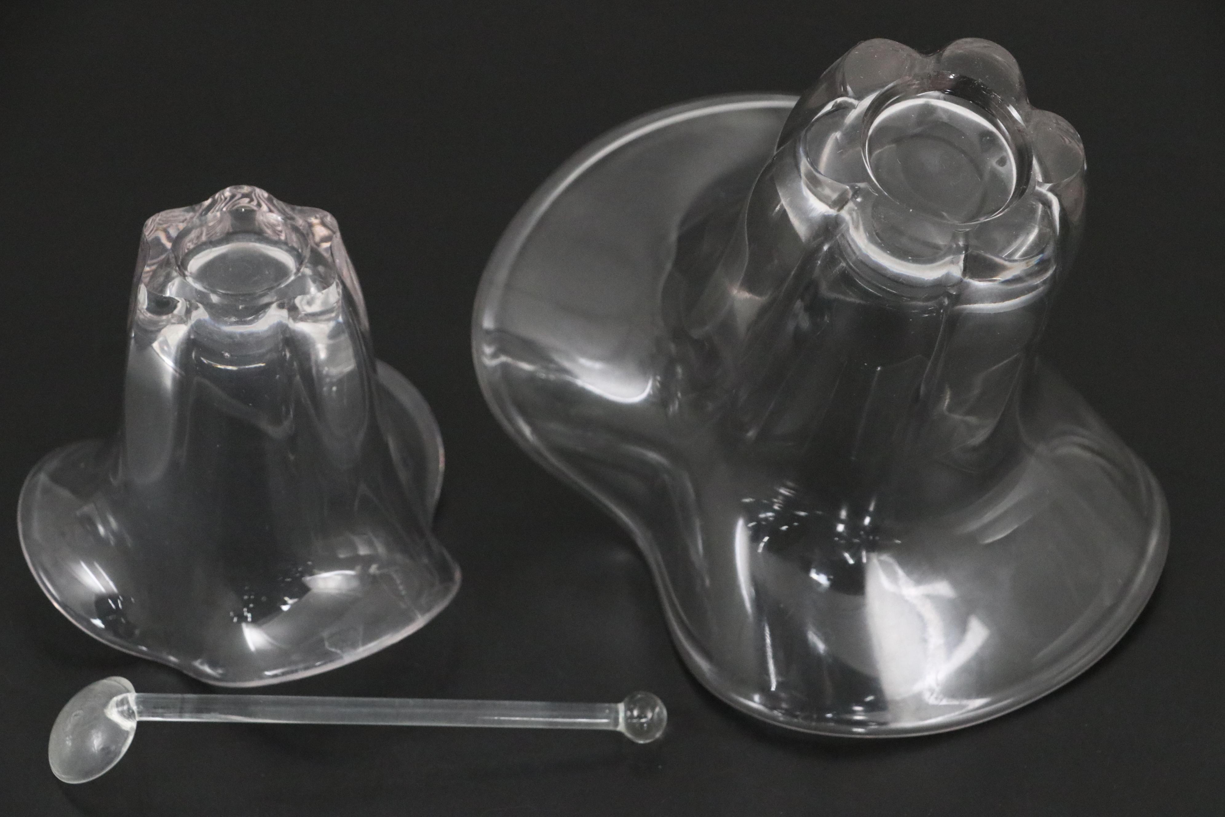 Heisey Glass Centerpiece Bowl with Duncan Miller "Canterbury" Cloverleaf Vase