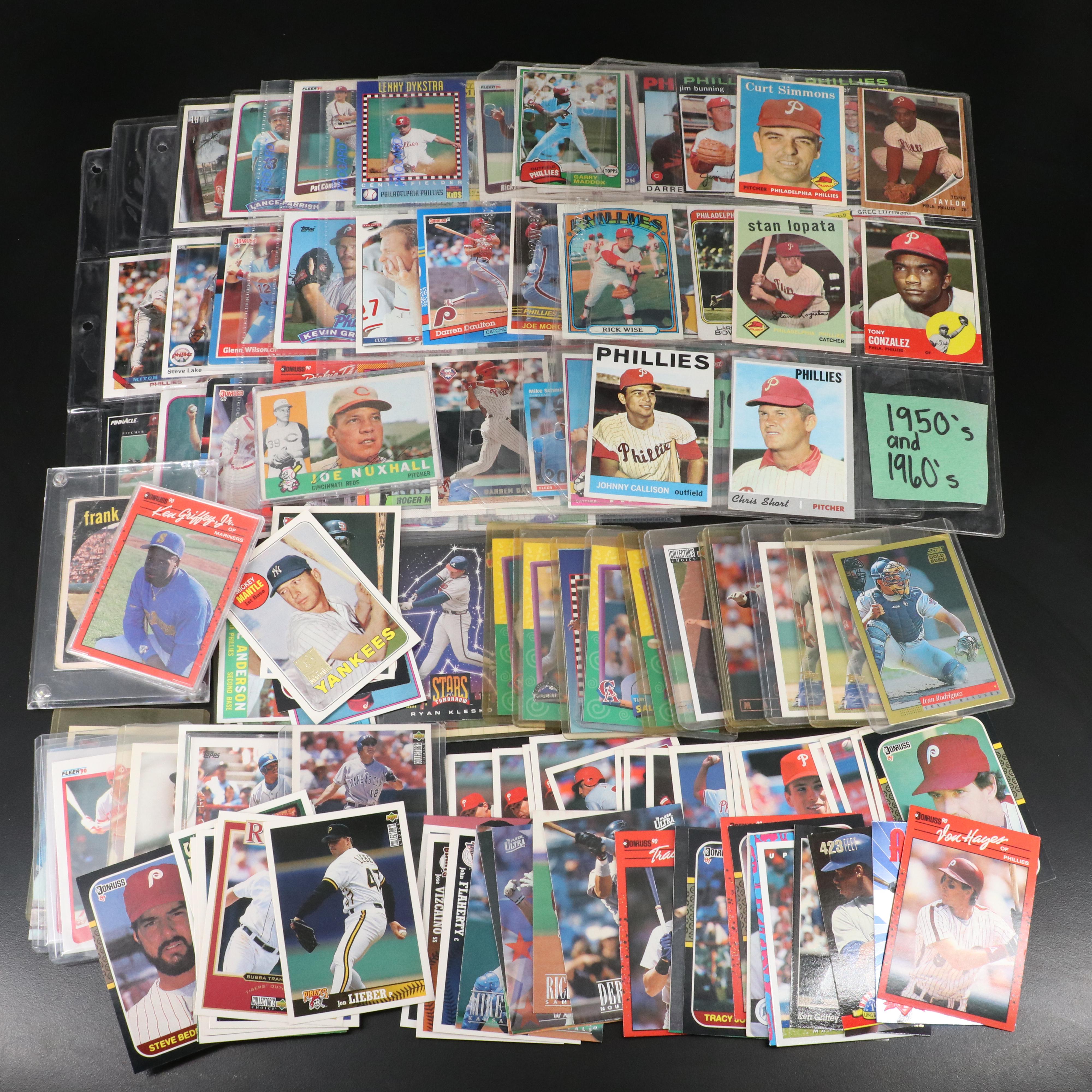 Topps with Other Baseball Cards Featuring Joe Nuxhall Signed and More