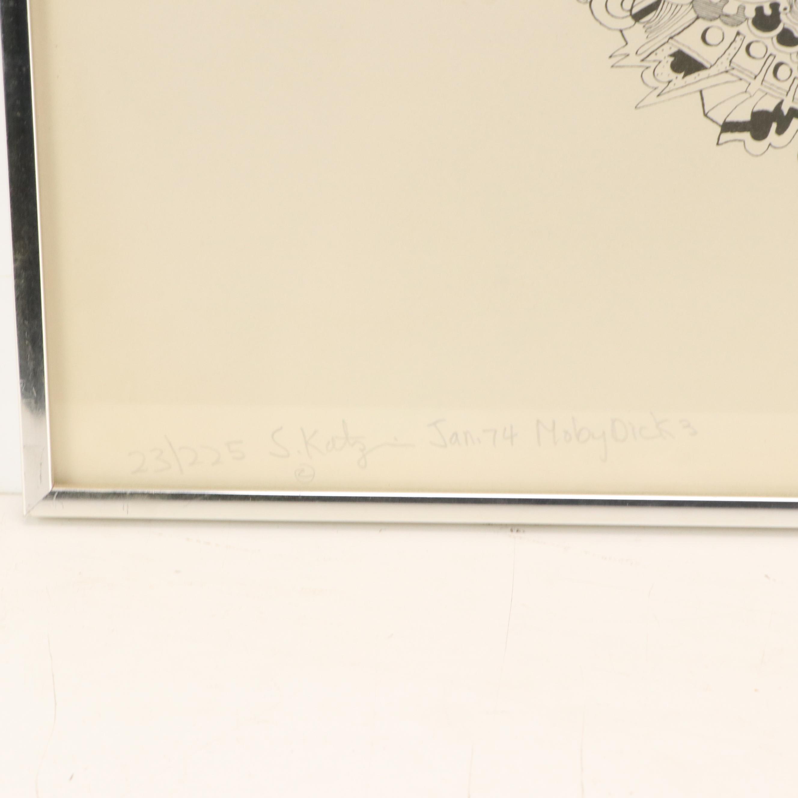 Stewart Katz Lithograph "Moby Dick 3," 1974