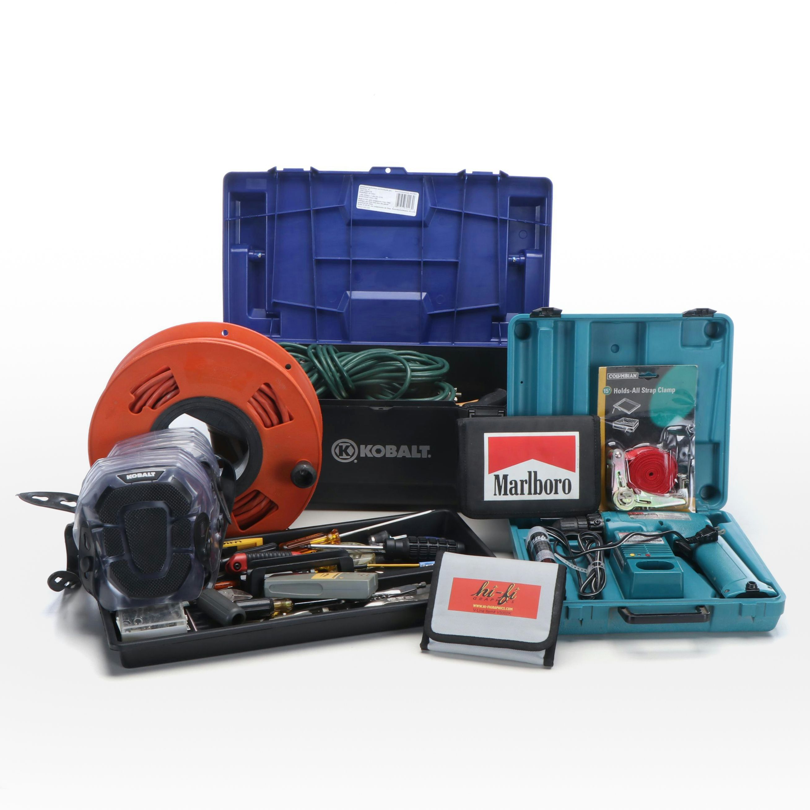 Skil Sand Cat Hand Sander with Makita Drill, Extension Cords and Hand Tools