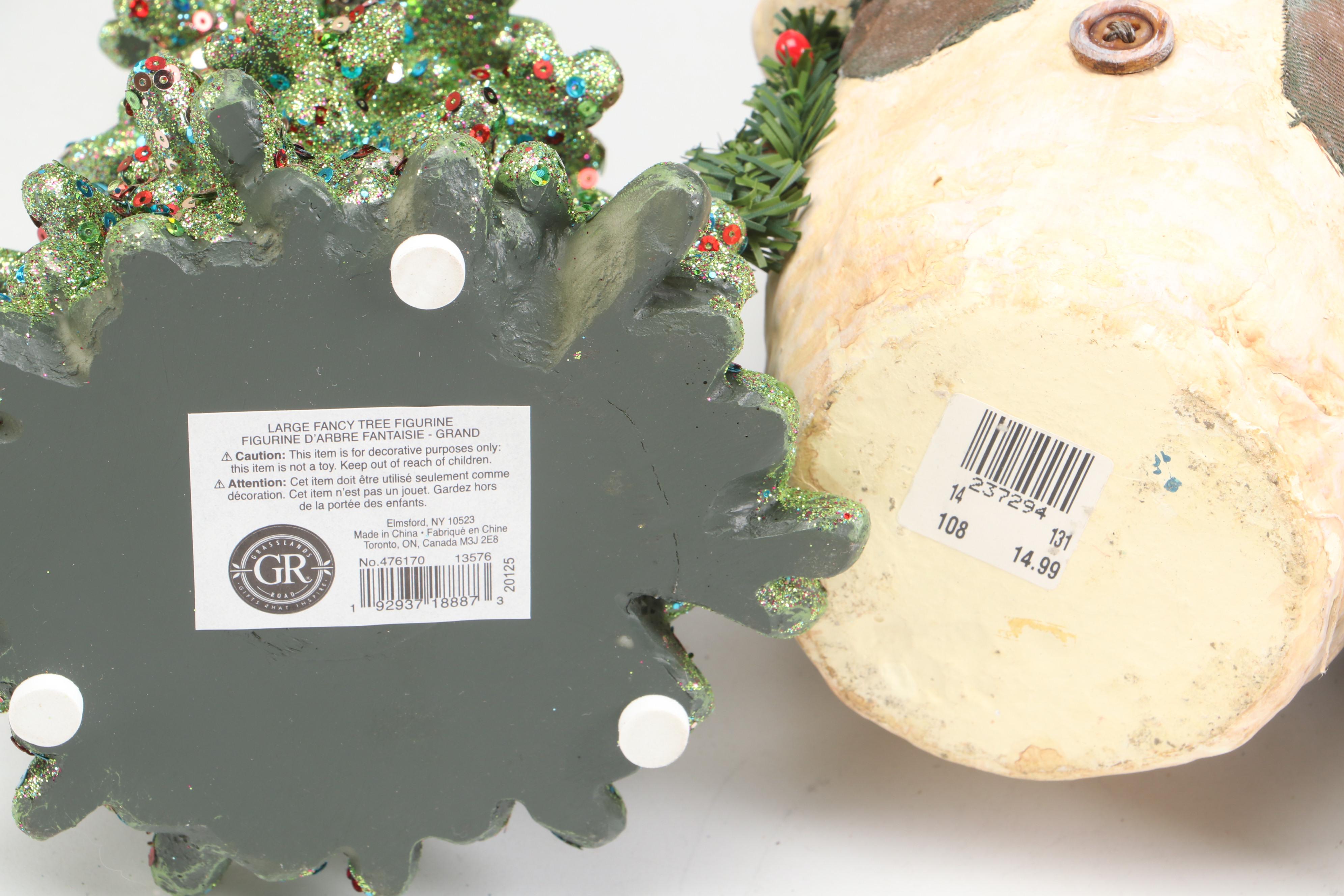 Lenox "Holiday Village" Plastic Christms Tree Centerpiece with More