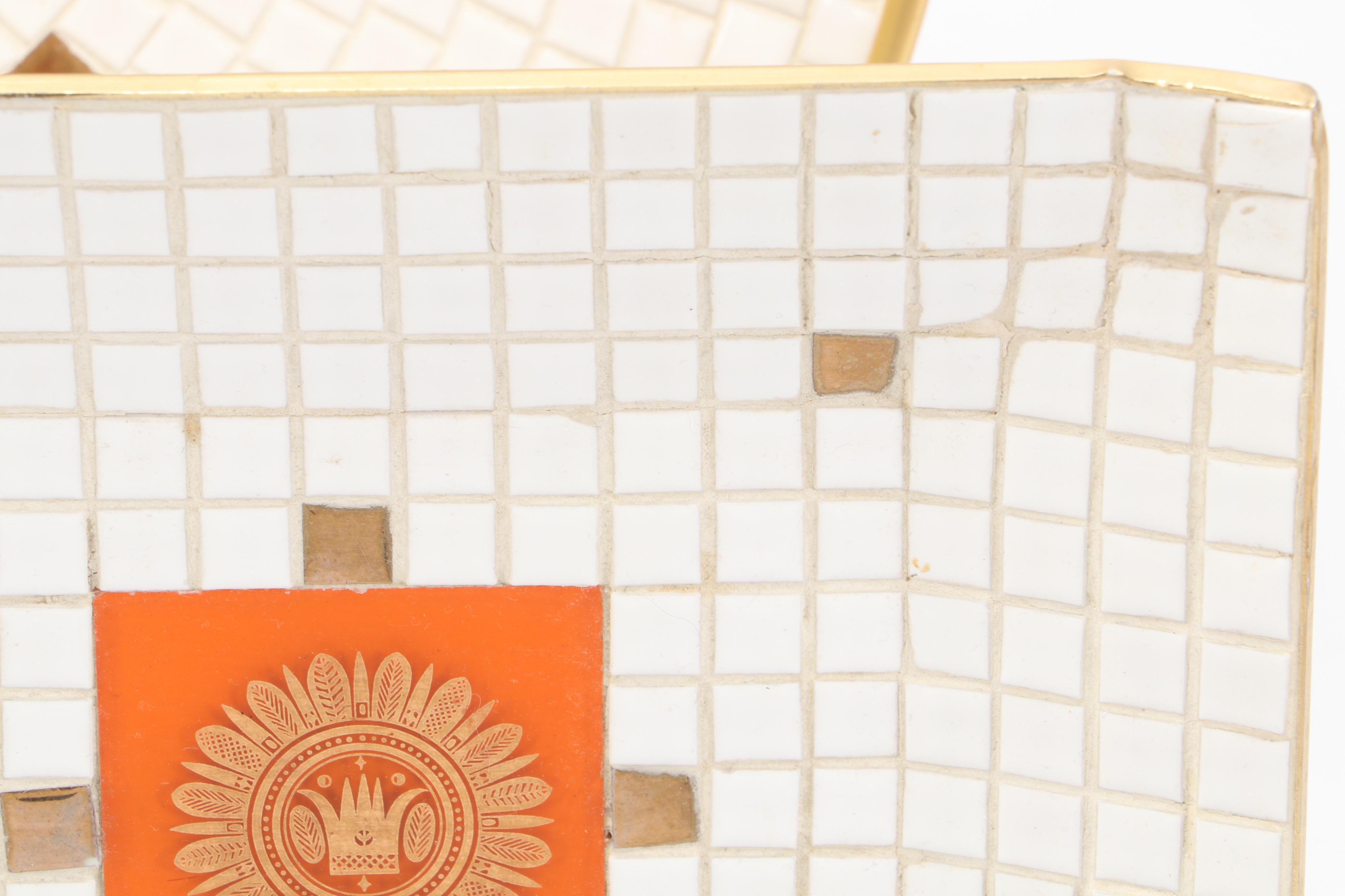 Georges Briard Mosaic Platter, Tray and Box, Mid Century Modern