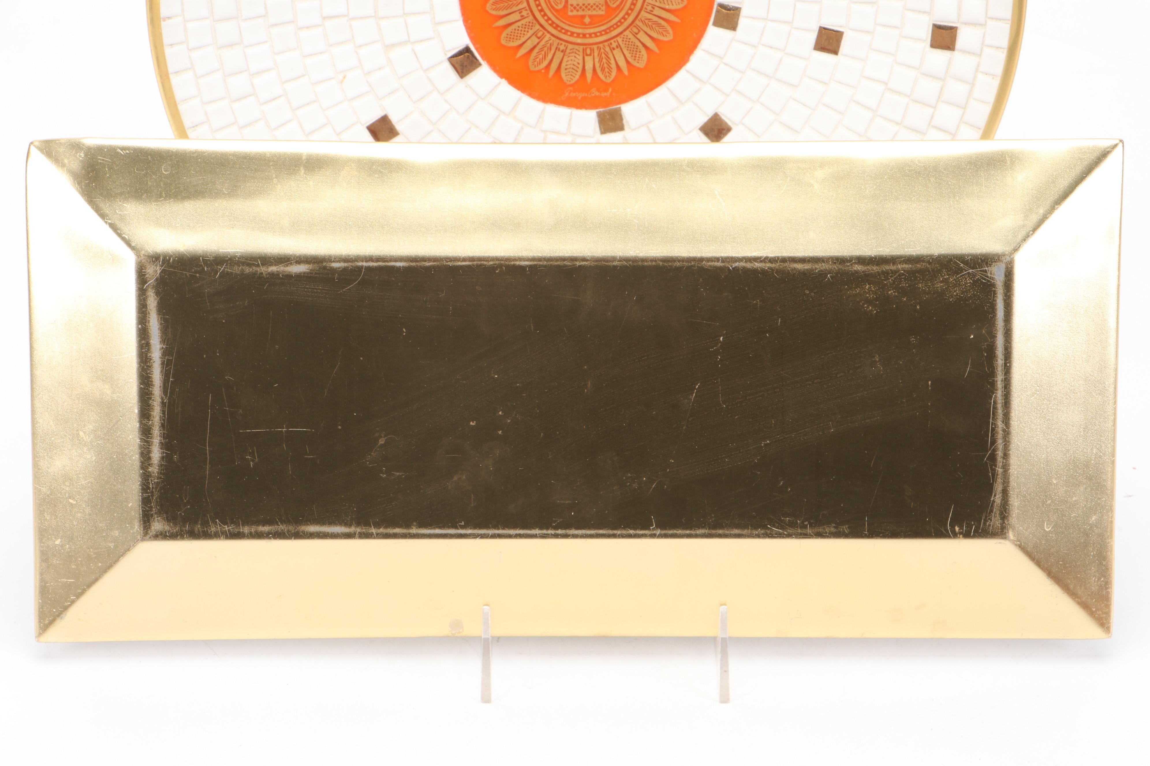 Georges Briard Mosaic Platter, Tray and Box, Mid Century Modern