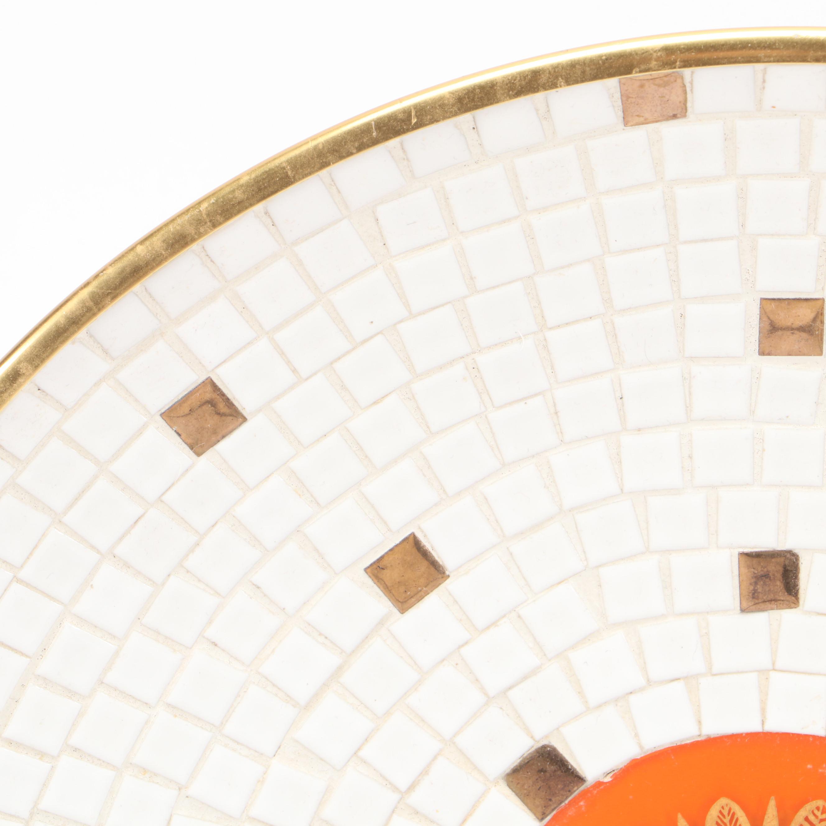 Georges Briard Mosaic Platter, Tray and Box, Mid Century Modern