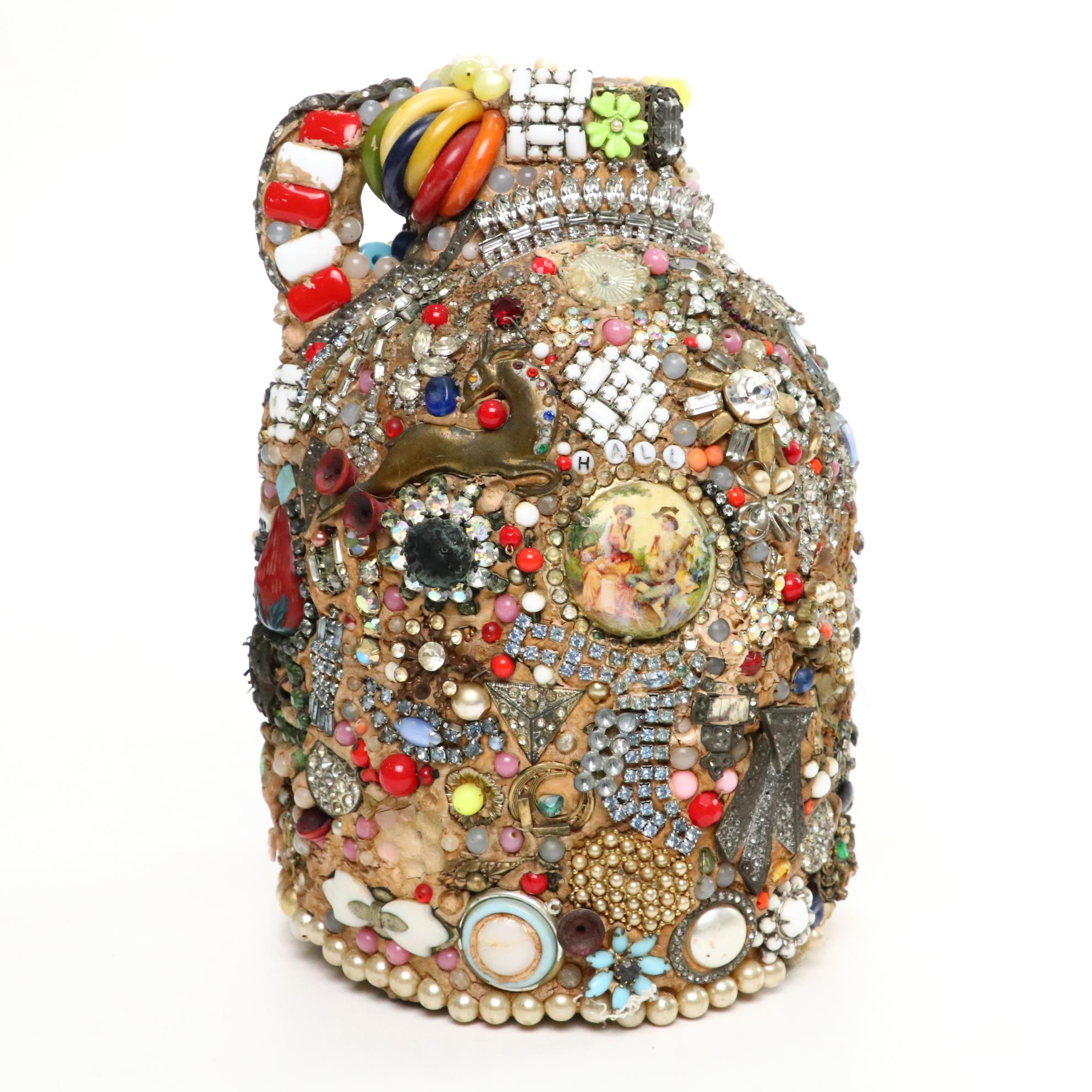 American Folk Art Memory Jug, Early to Mid-20th C.