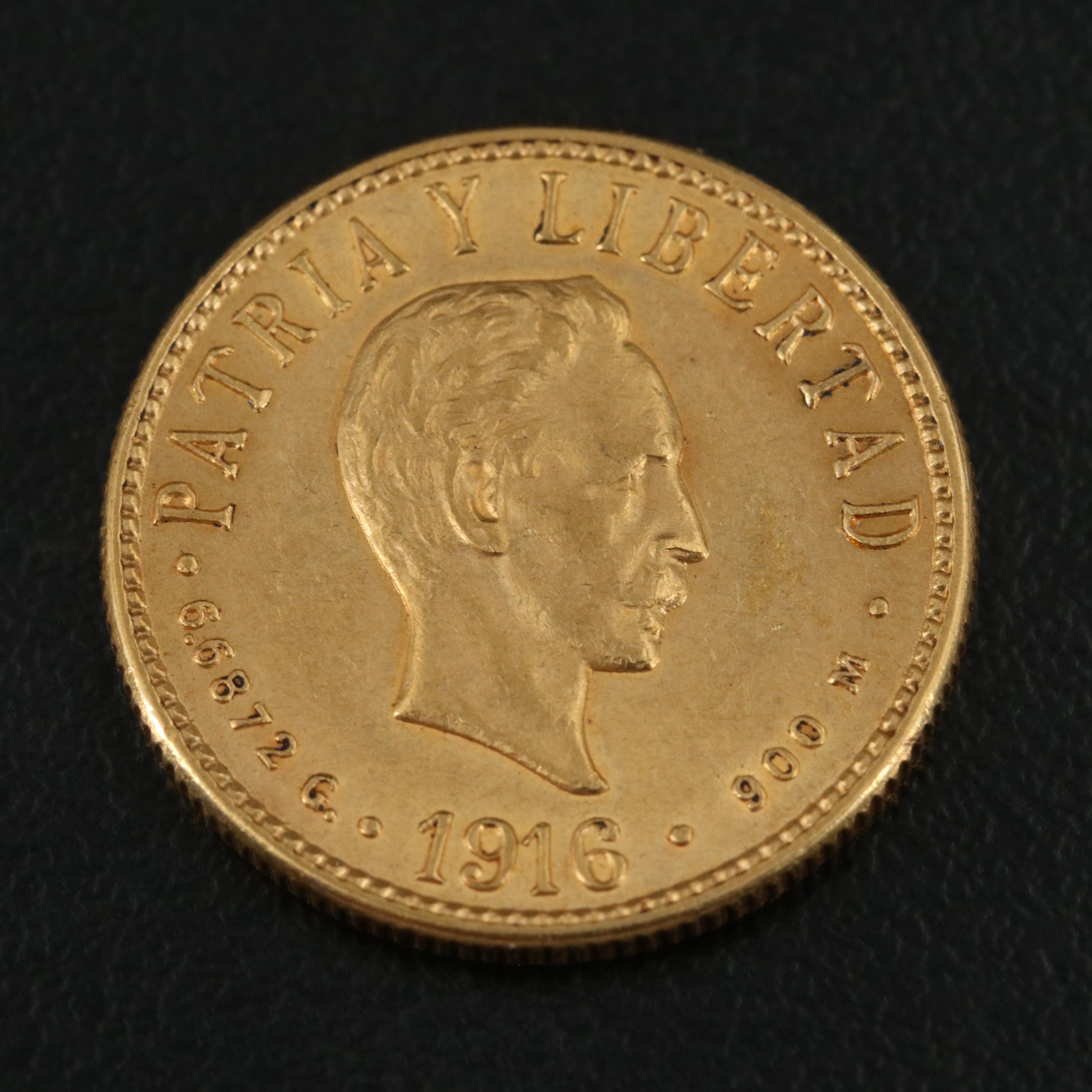 1916 Cuba Four Pesos Gold Coin