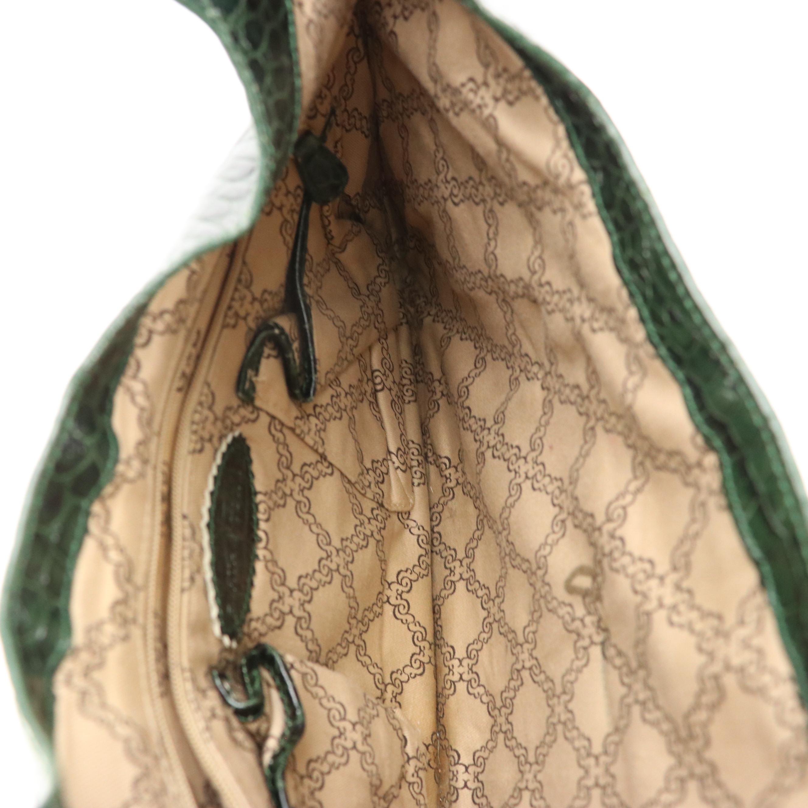 Forth & Towne and Divina Firenz Croc Embossed Leather Shoulder Bag with More