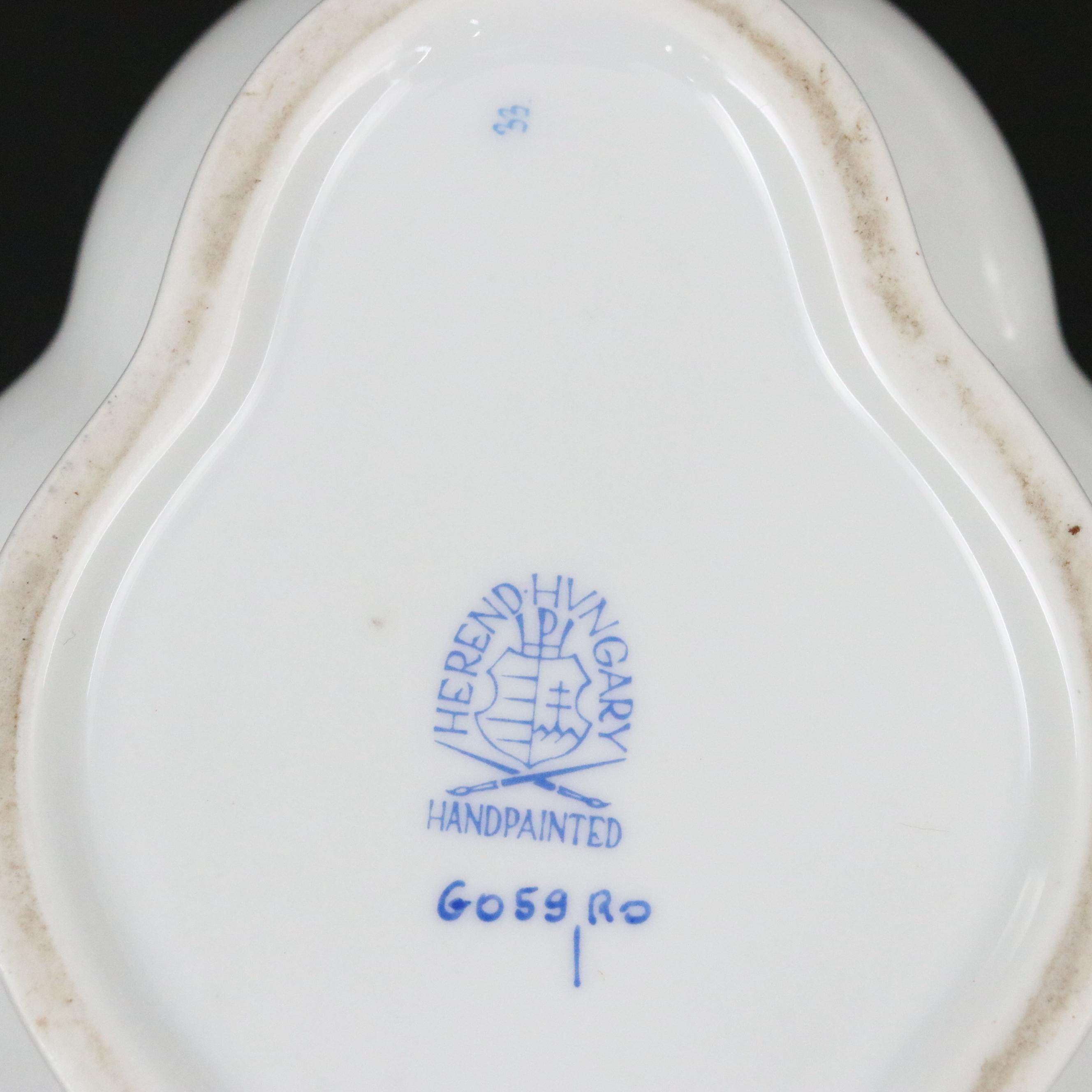 Herend "Rothschild Bird" Porcelain Creamer and Lidded Candy Box