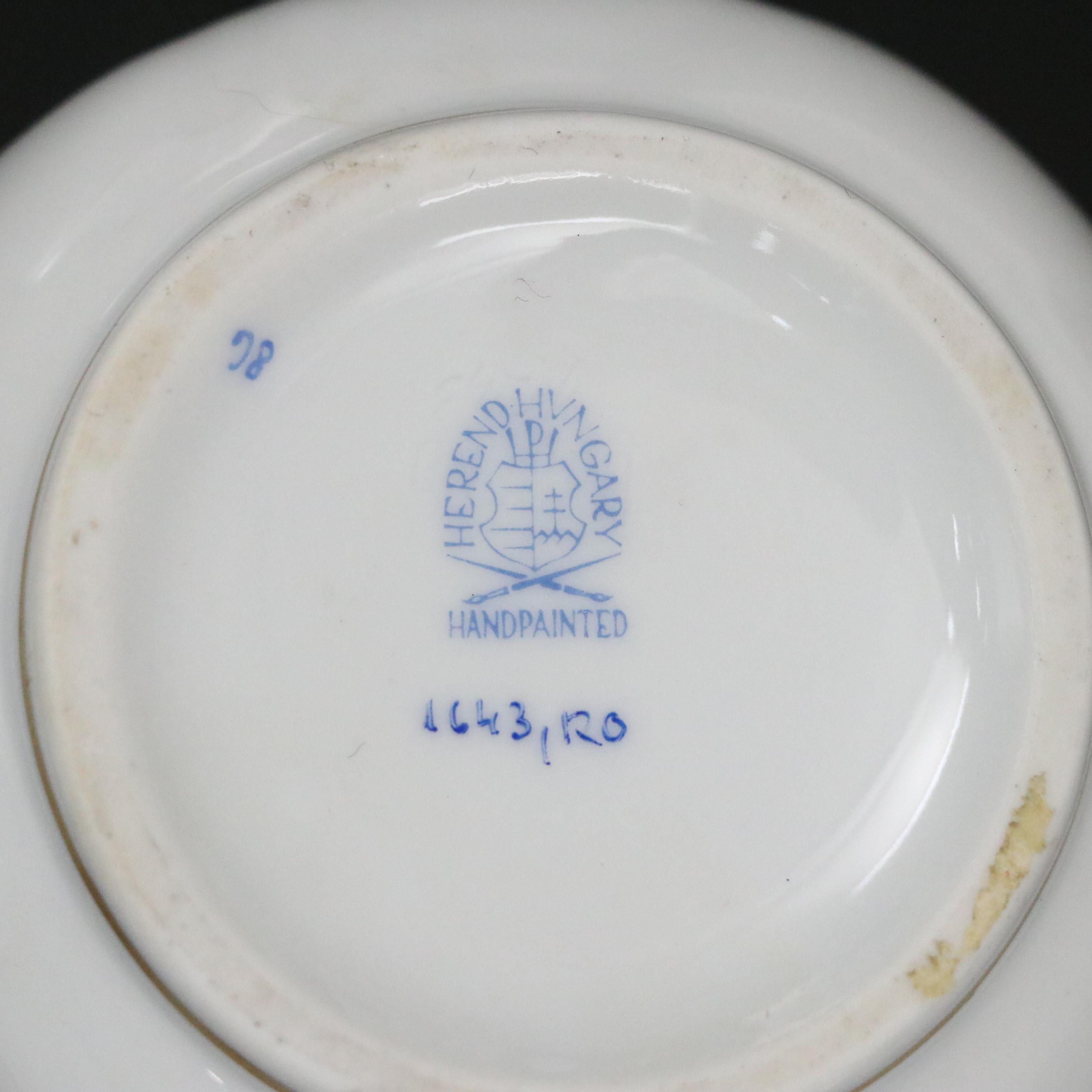 Herend "Rothschild Bird" Porcelain Creamer and Lidded Candy Box