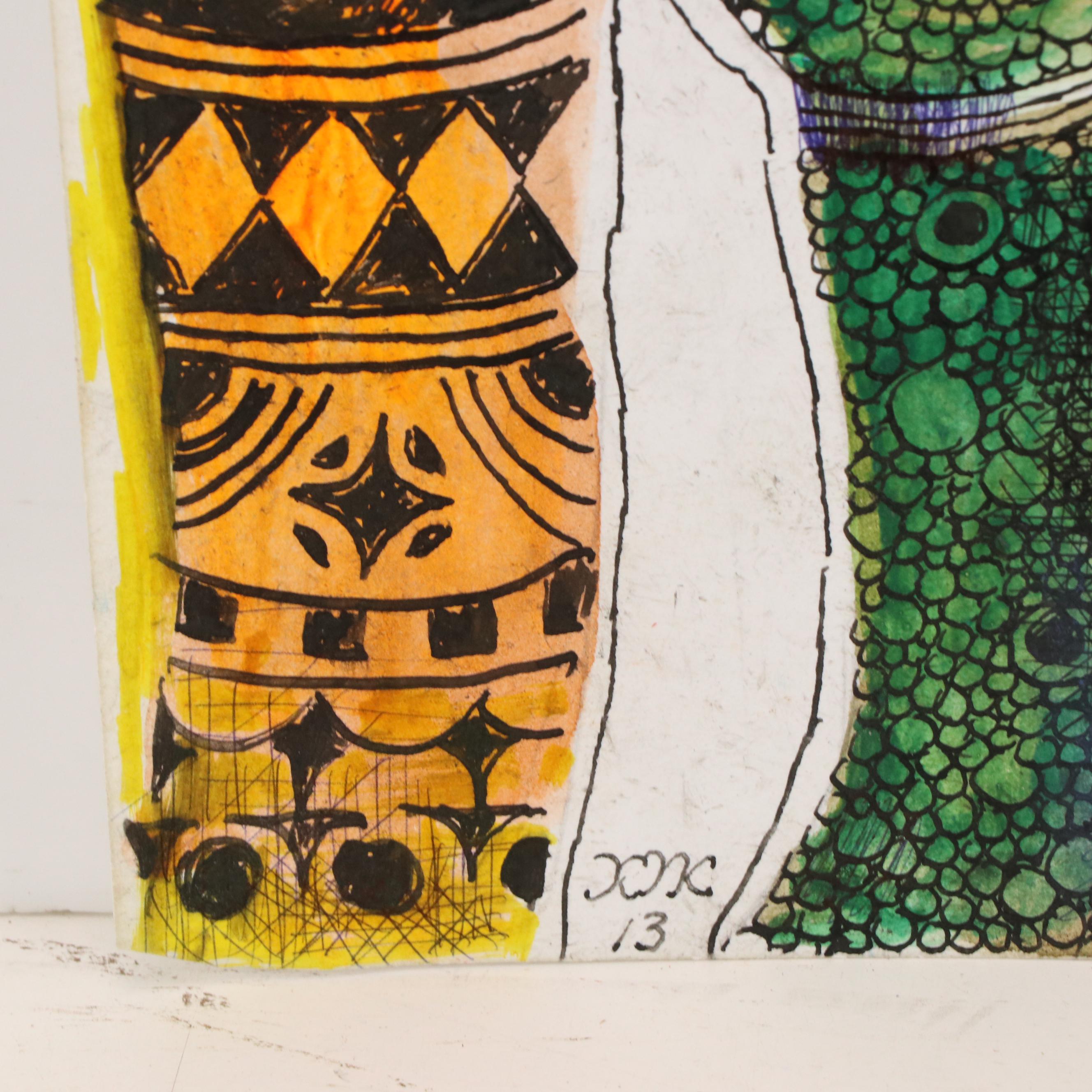 Nikolay Kuk Mixed Media Figural Surrealist Illustration, 2013