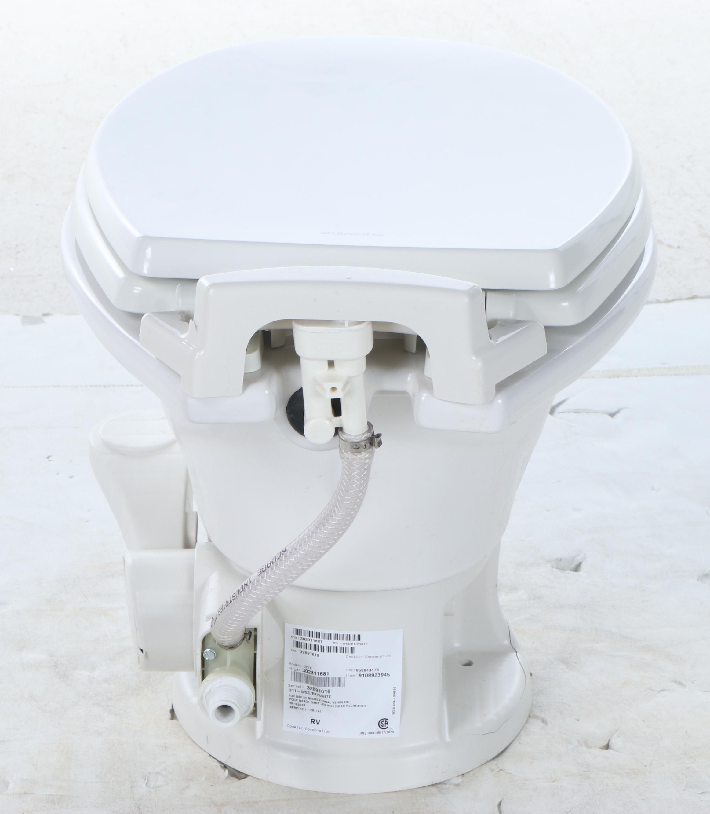 Dometic Ceramic Model 311 Gravity-Flush Toilet with Foot Pedal Flush