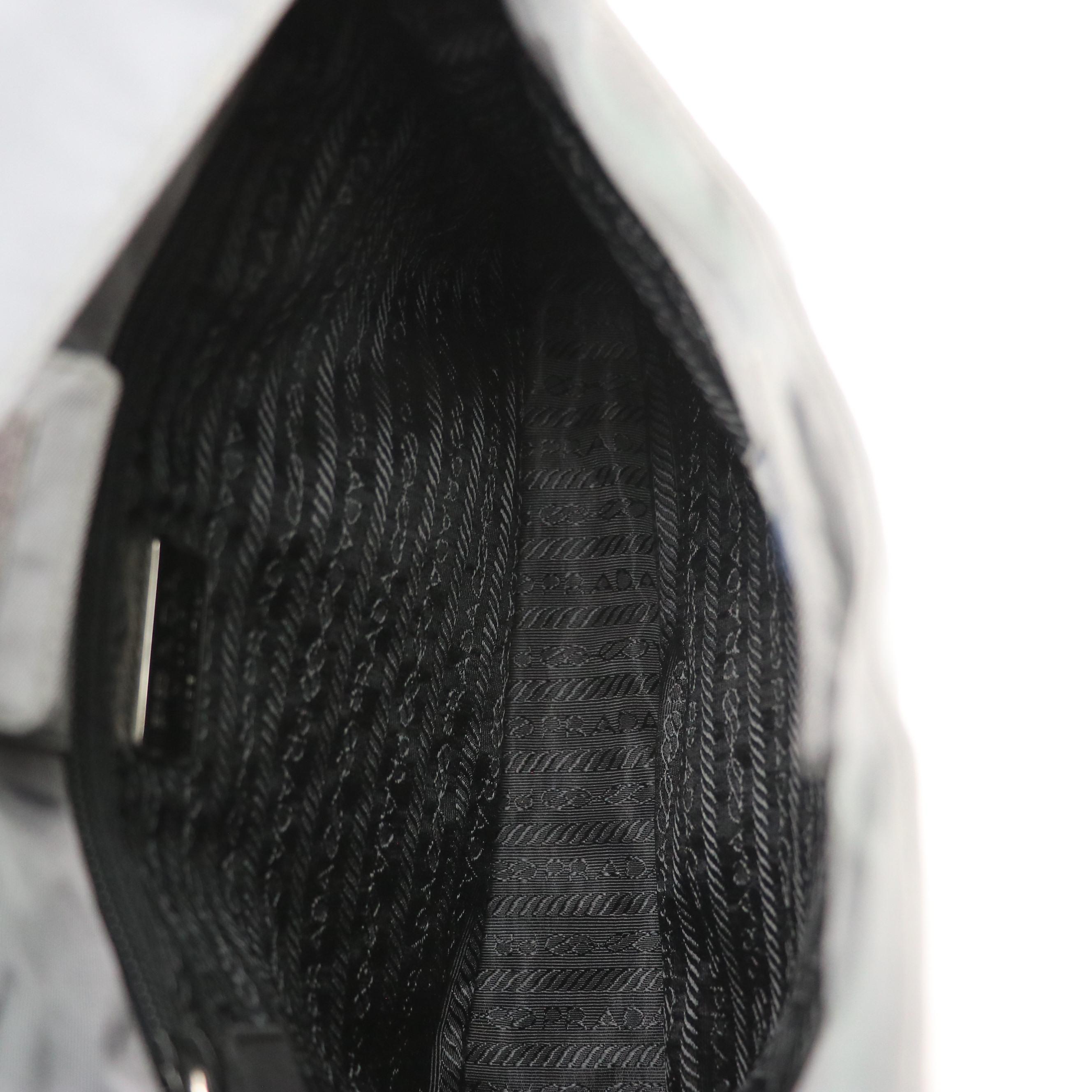 Prada Grey Tessuto Nylon Shoulder Bag