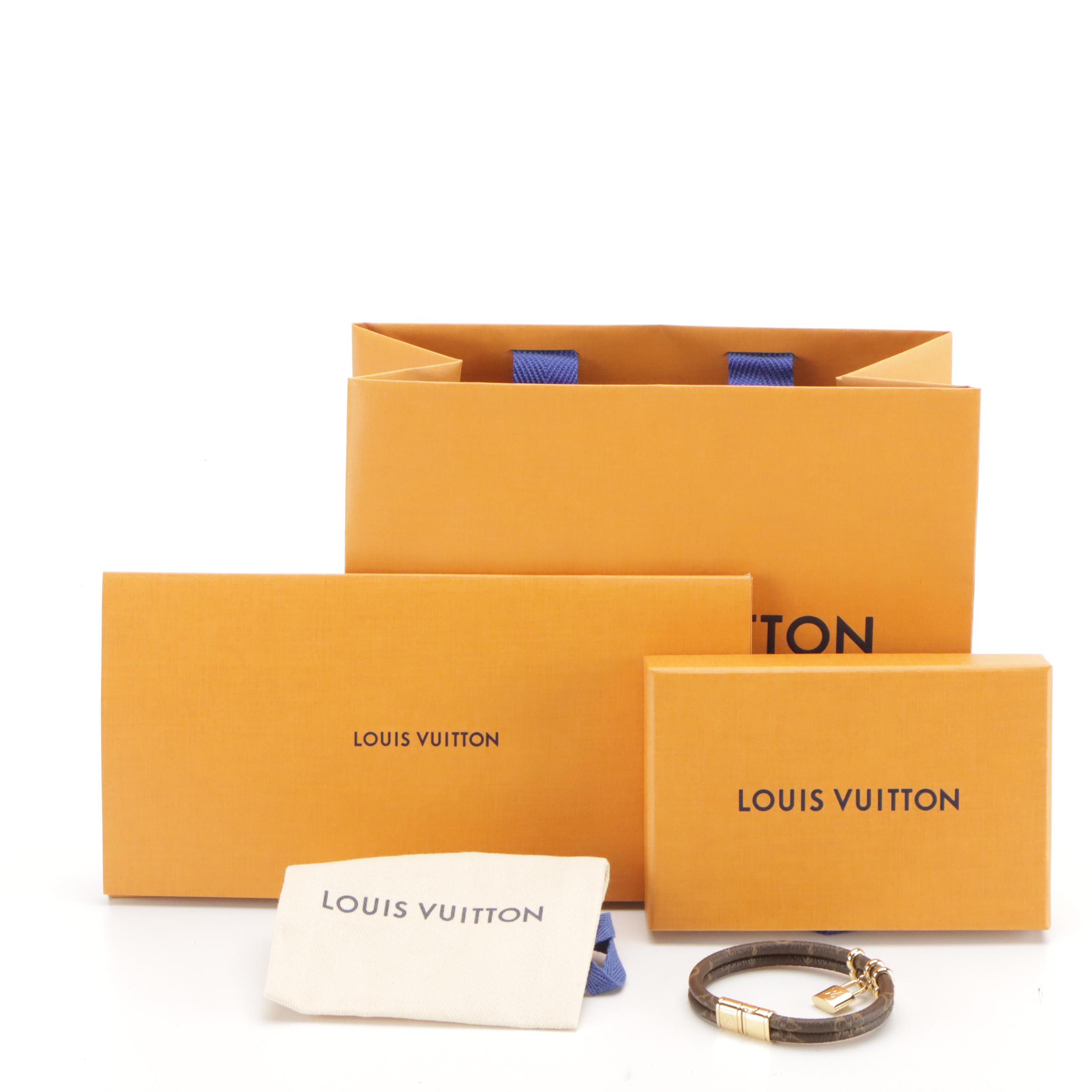 Louis Vuitton Keep It Twice Bracelet in Monogram Canvas with Gift Box