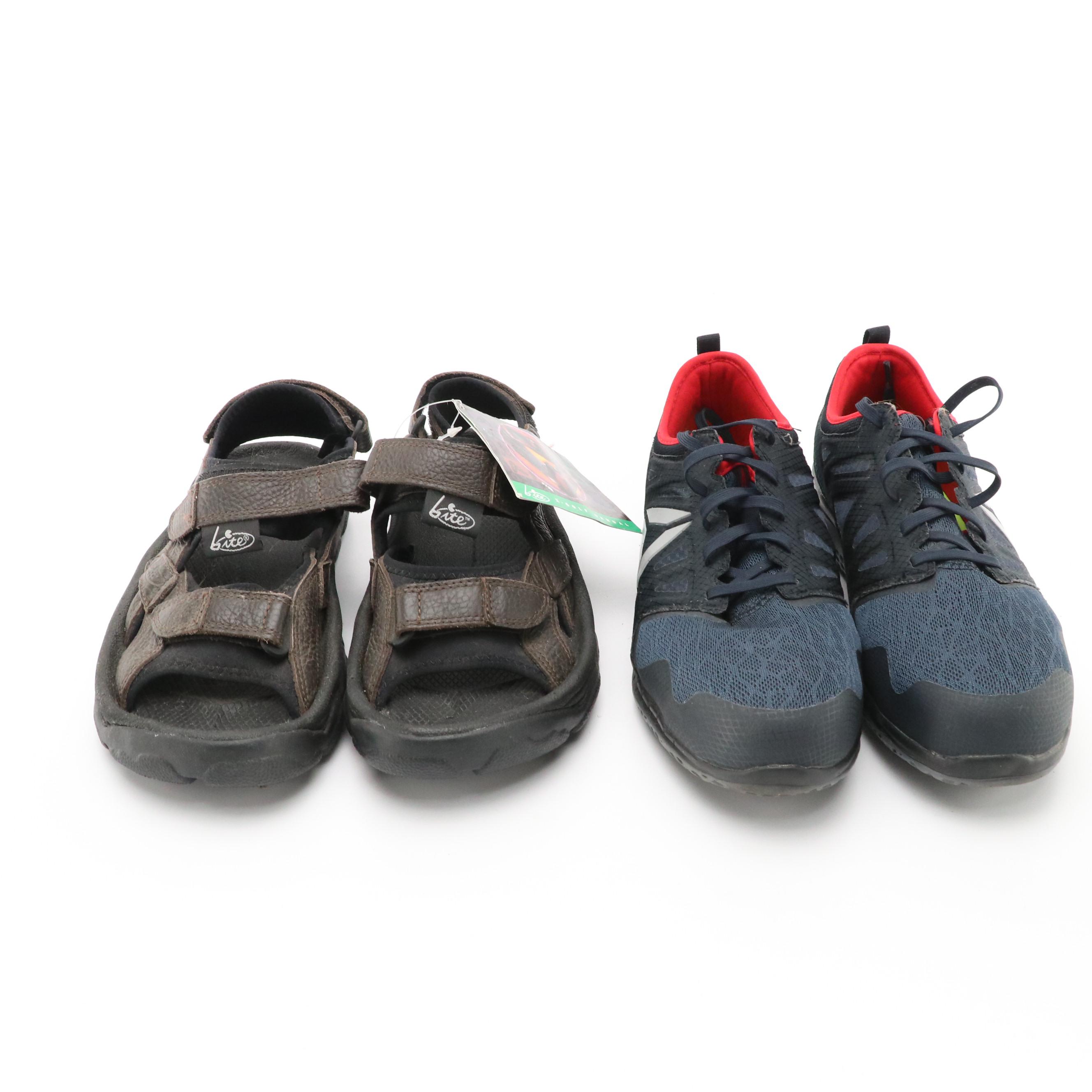 Men's Bite "Moses" Golf Sandals, Reebok Composite-Toe Cushioned Work Sneakers