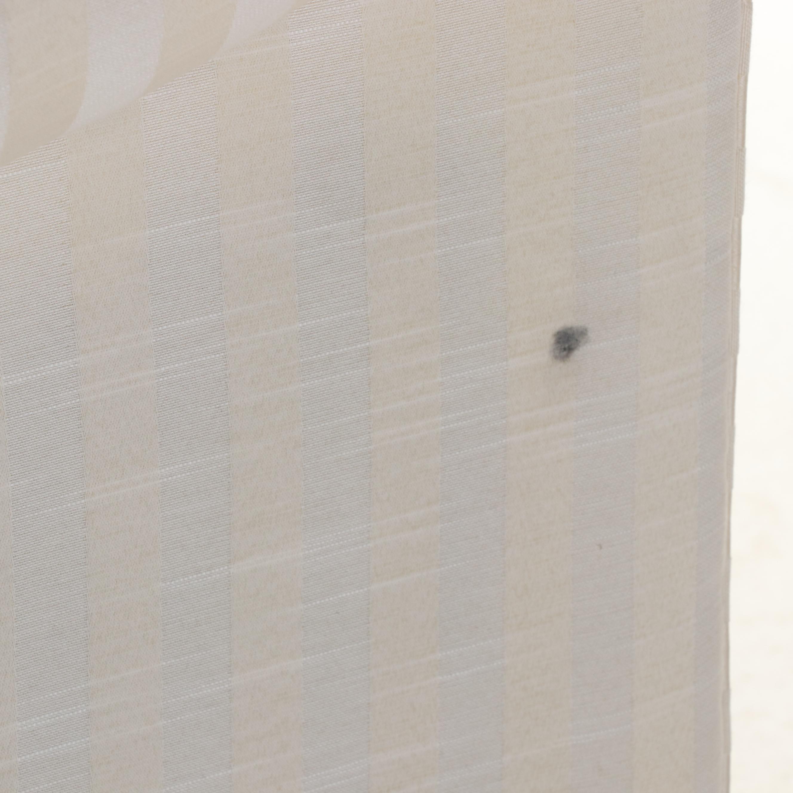 Thomasville Furniture White Striped Roll-Arm Sleeper Sofa, 2001