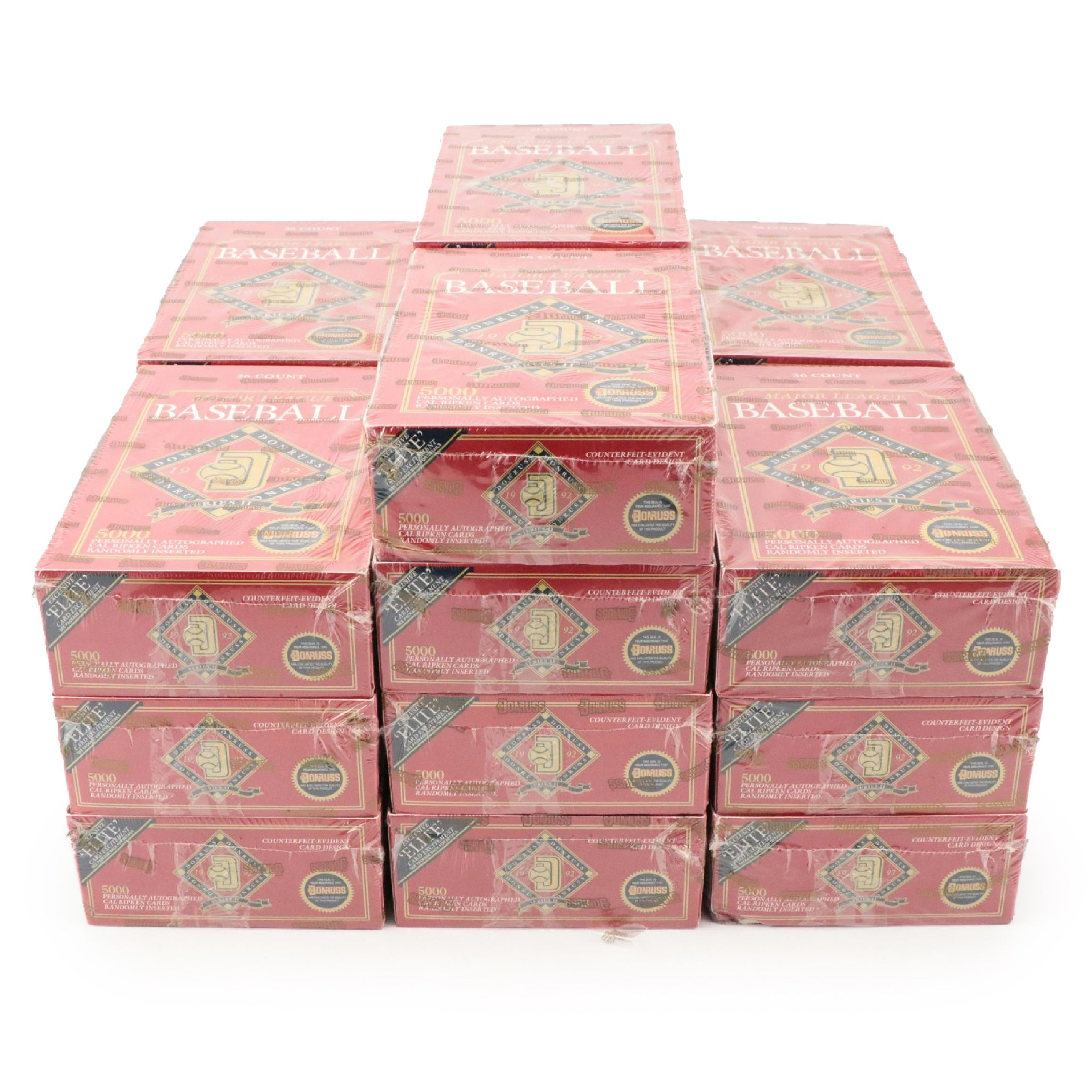 1992 Donruss Series 2 Sealed Baseball Card Boxes with Open Case