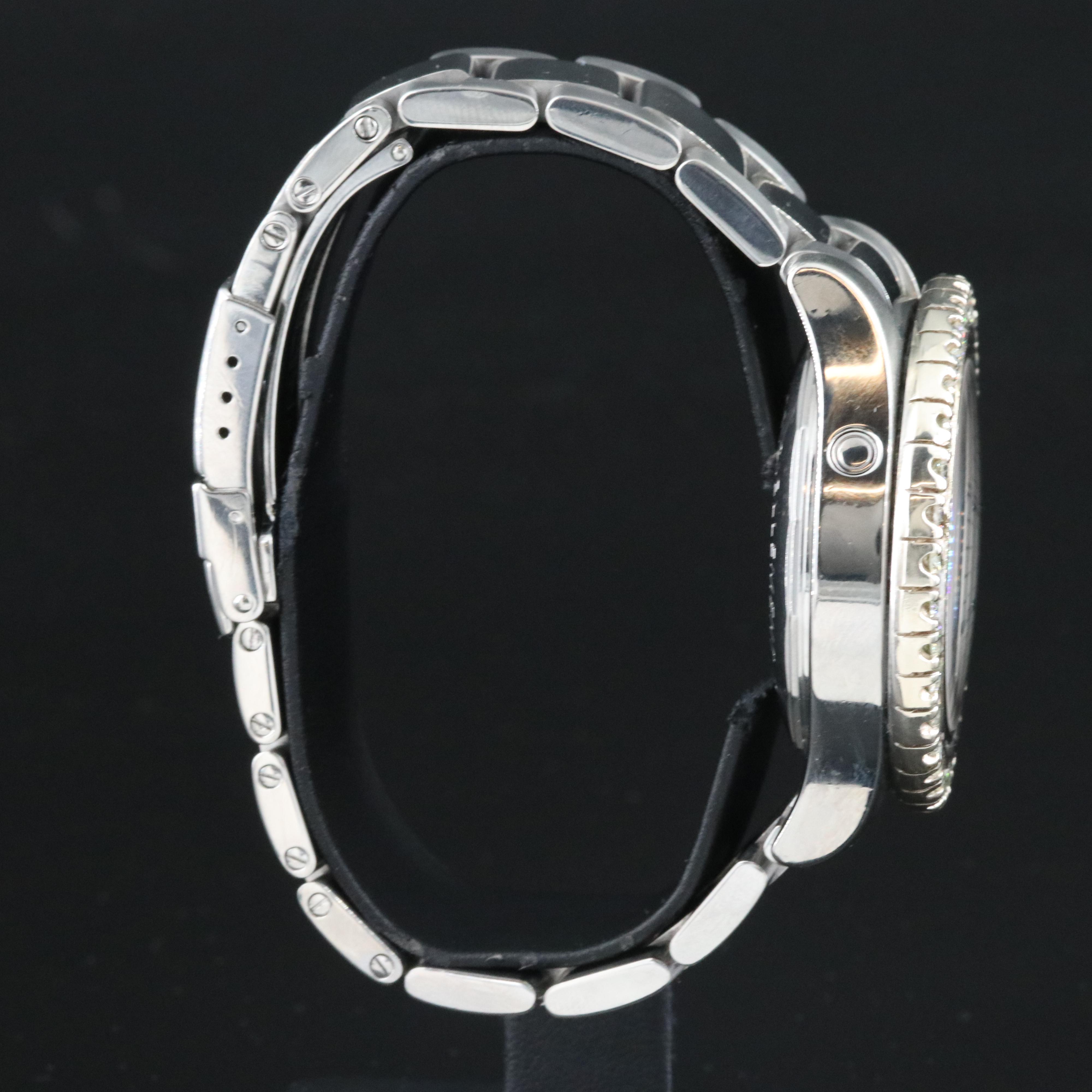 Breitling Superocean A17364 Custom 4.38CTW Diamond Bezel Steel Automatic Watch