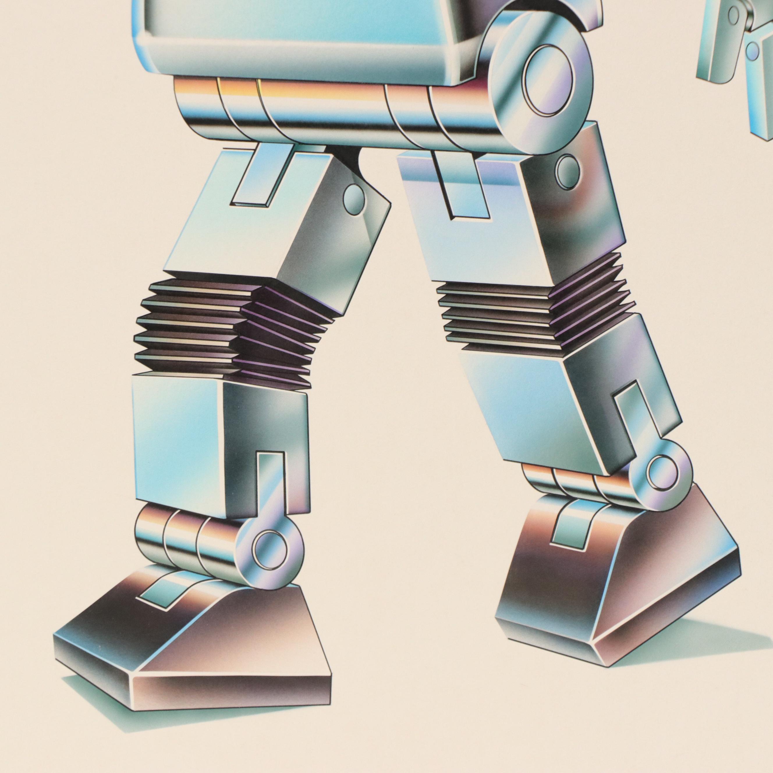 Airbrushed Acrylic Alkaline Battery Advertising Illustration, "UCAR" Robot