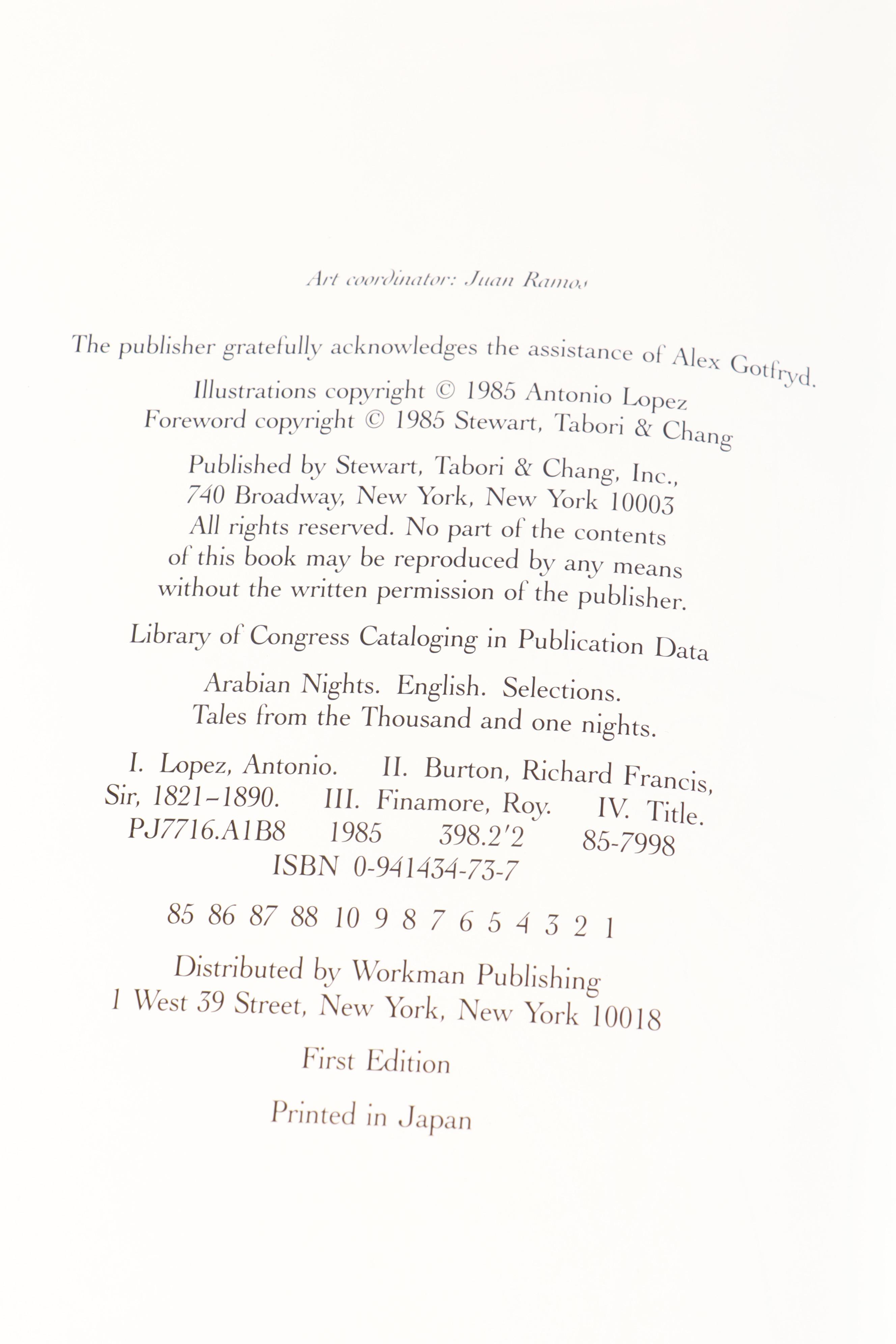 Antonio Lopez Illustrated First Edition "Tales from the Thousand and One Nights"