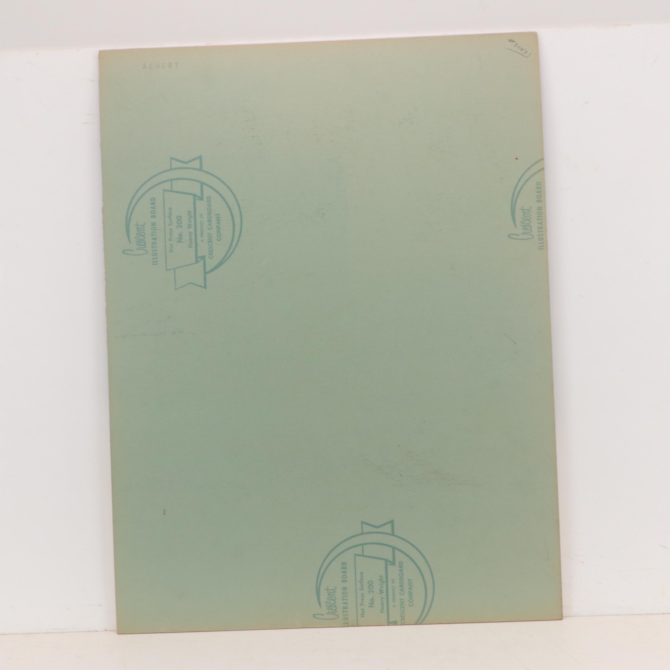 Jack Meanwell Modern Watercolor Portrait, 1977