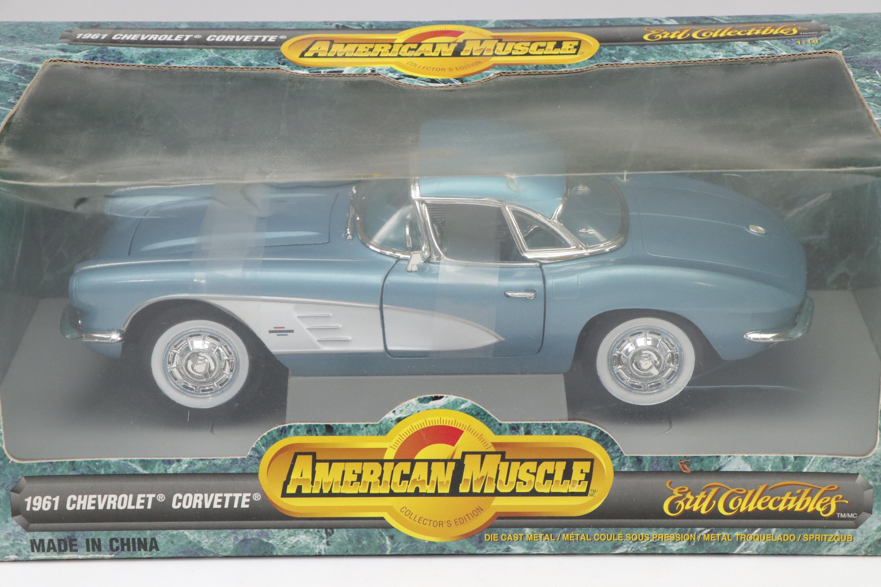 ERTL "American Muscle" 1961 Chevrolet Corvette and Other Diecast Cars