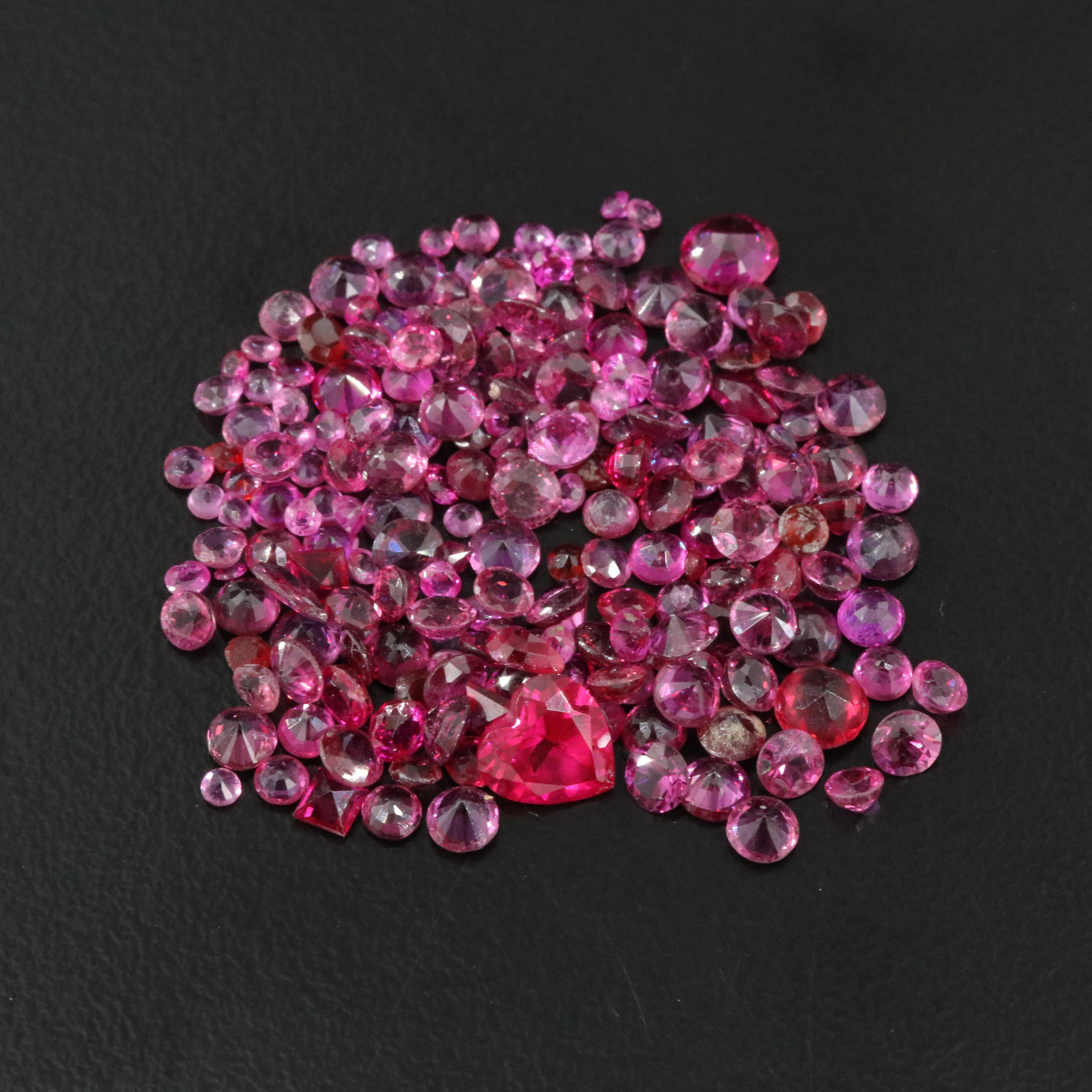 Loose 19.64 CTW Gemstone Lot Including Ruby and Lab Grown Ruby
