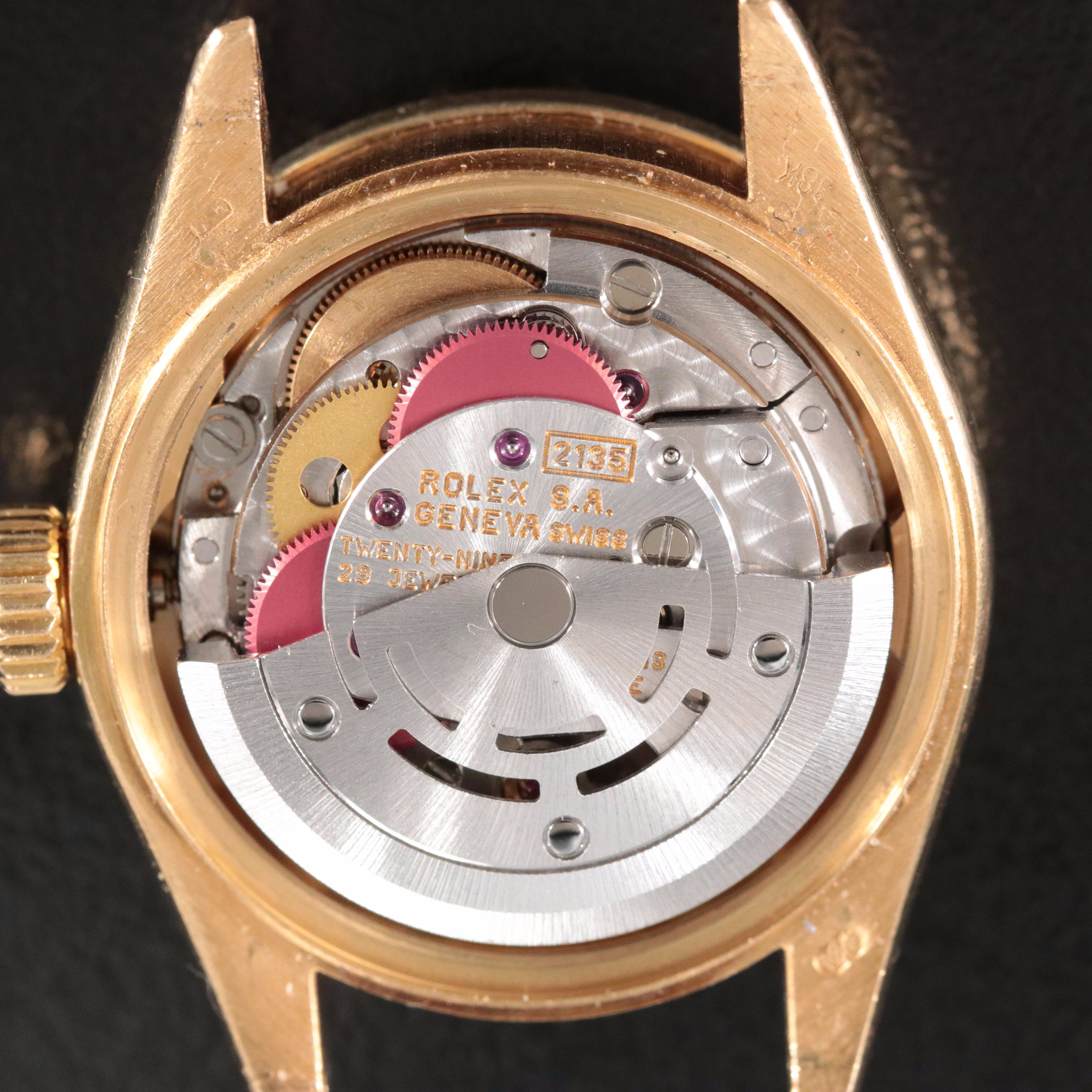 Rolex Datejust 69178 Custom Diamond Dial & Bezel 26mm 18K Gold Automatic Watch