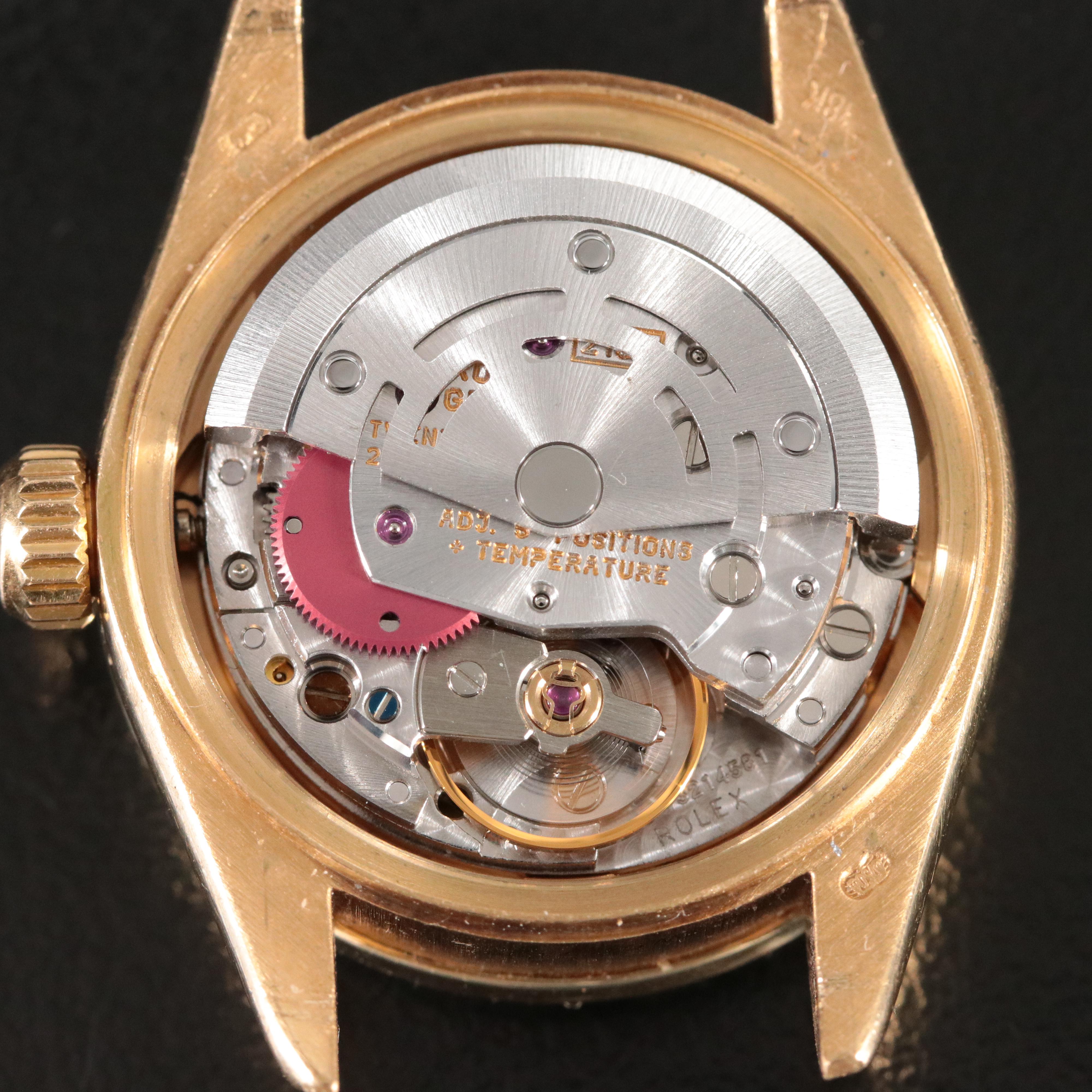 Rolex Datejust 69178 Custom Diamond Dial & Bezel 26mm 18K Gold Automatic Watch