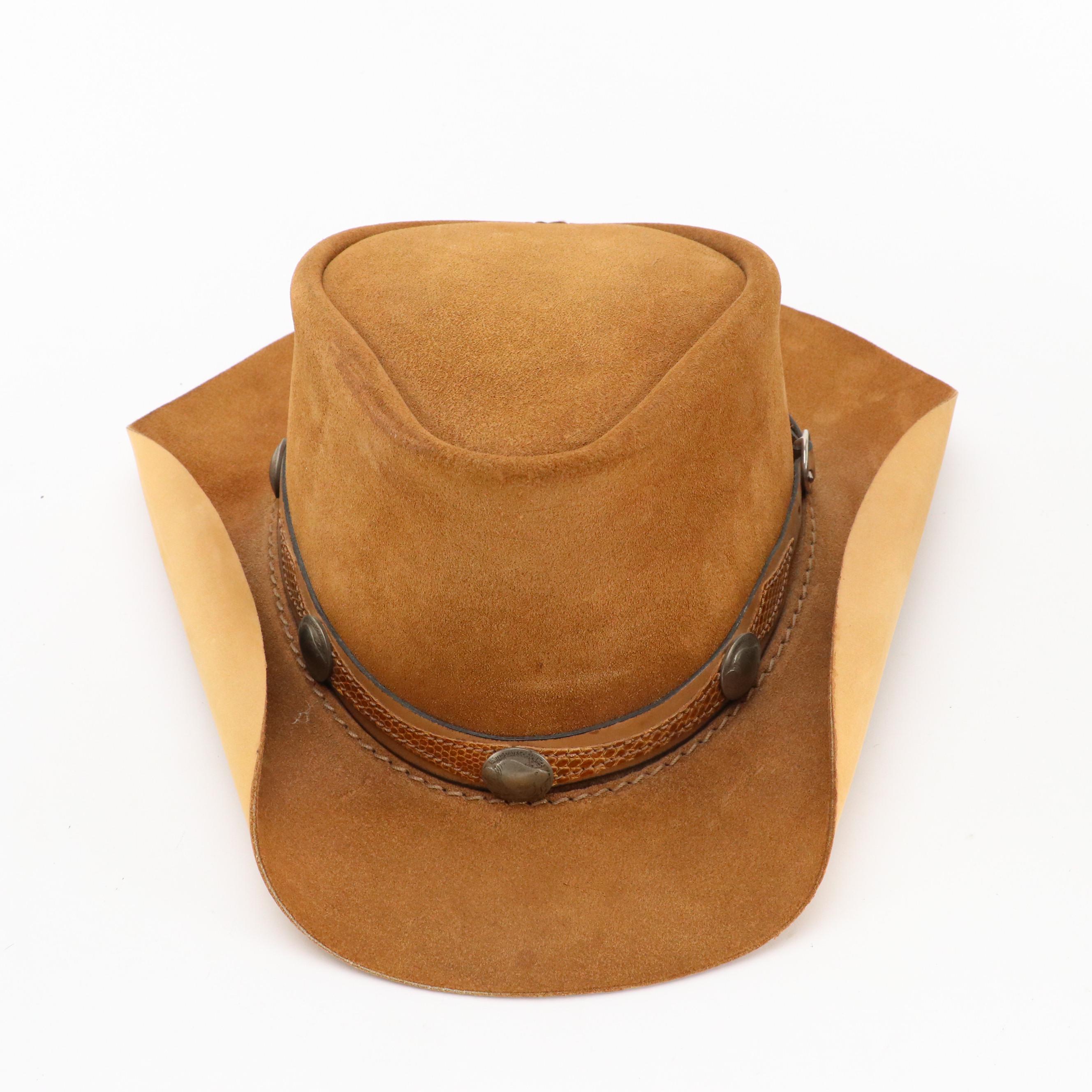 Handcrafted Leather Buffalo Nickel Gambler Hat by Head ’N’ Home