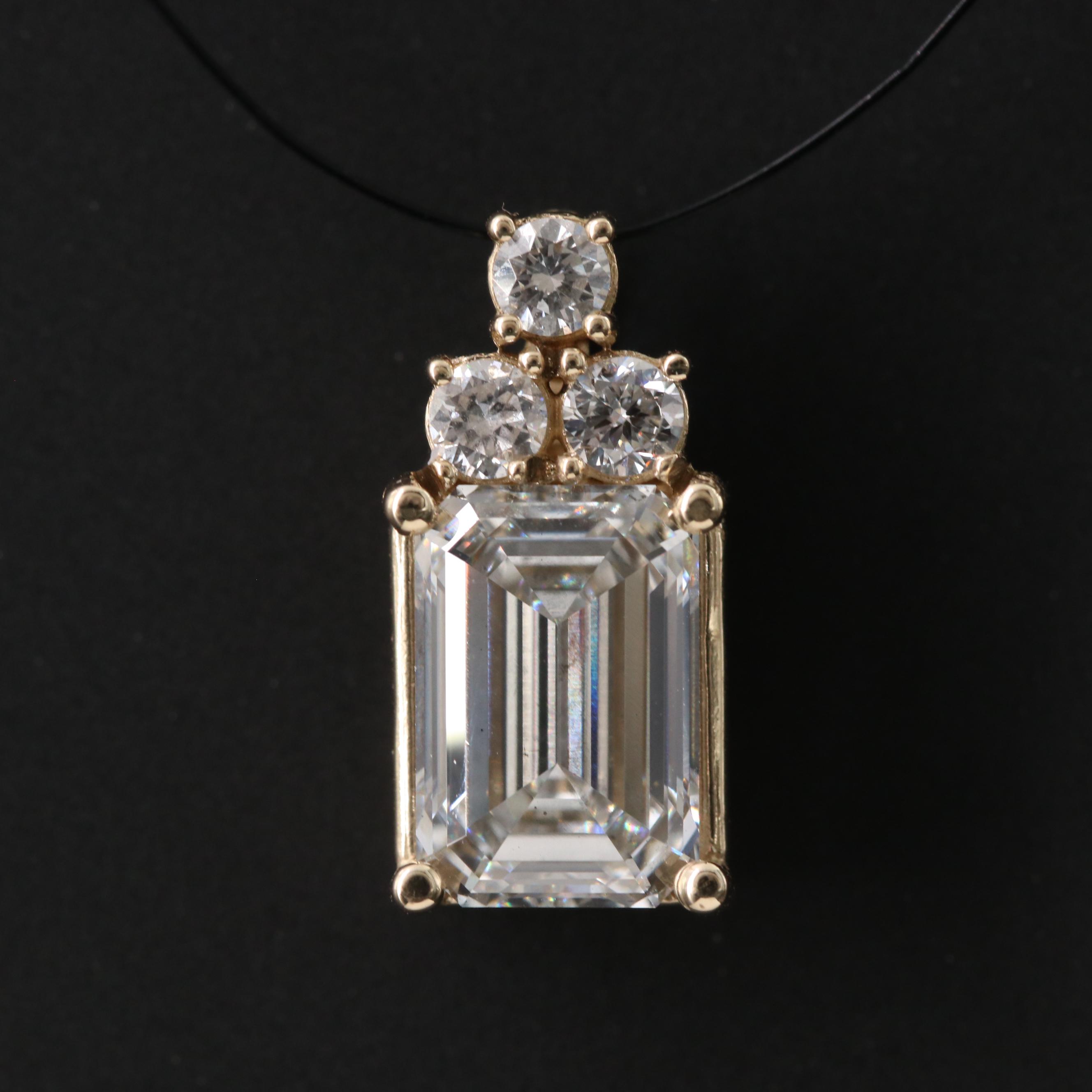 14K 2.34 CTW Lab Grown Diamond Pendant with IGI Report