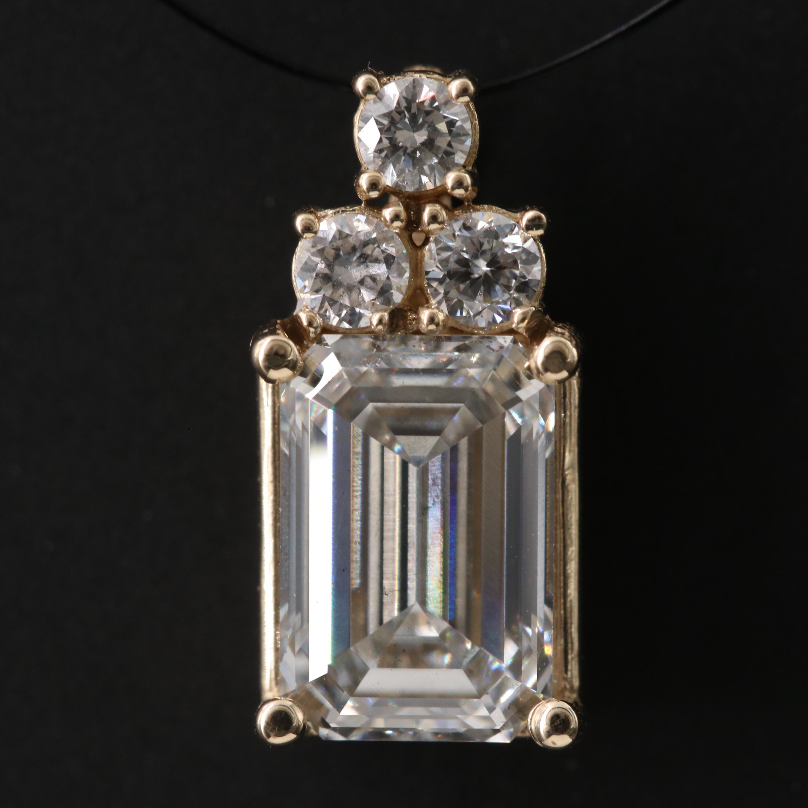 14K 2.34 CTW Lab Grown Diamond Pendant with IGI Report
