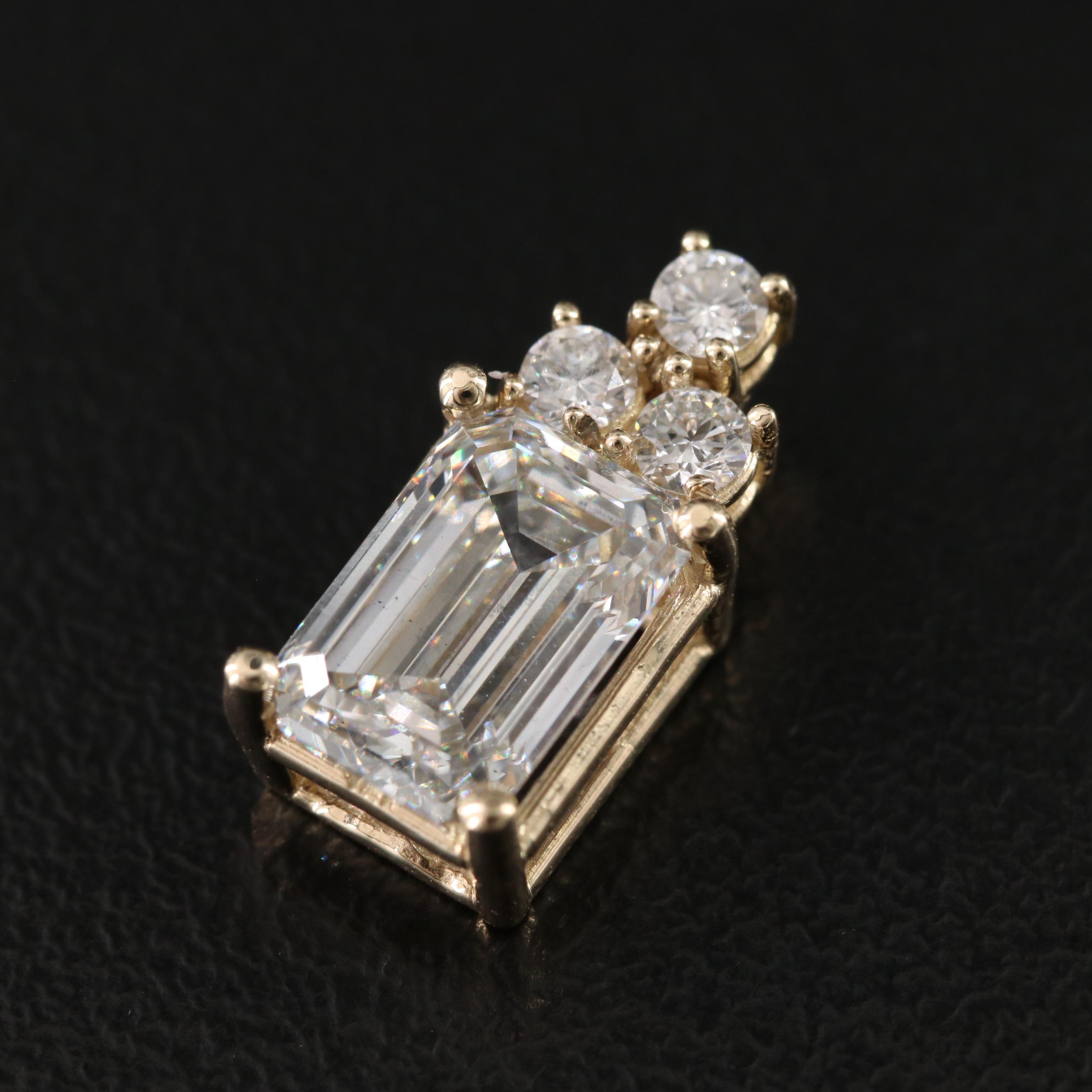 14K 2.34 CTW Lab Grown Diamond Pendant with IGI Report