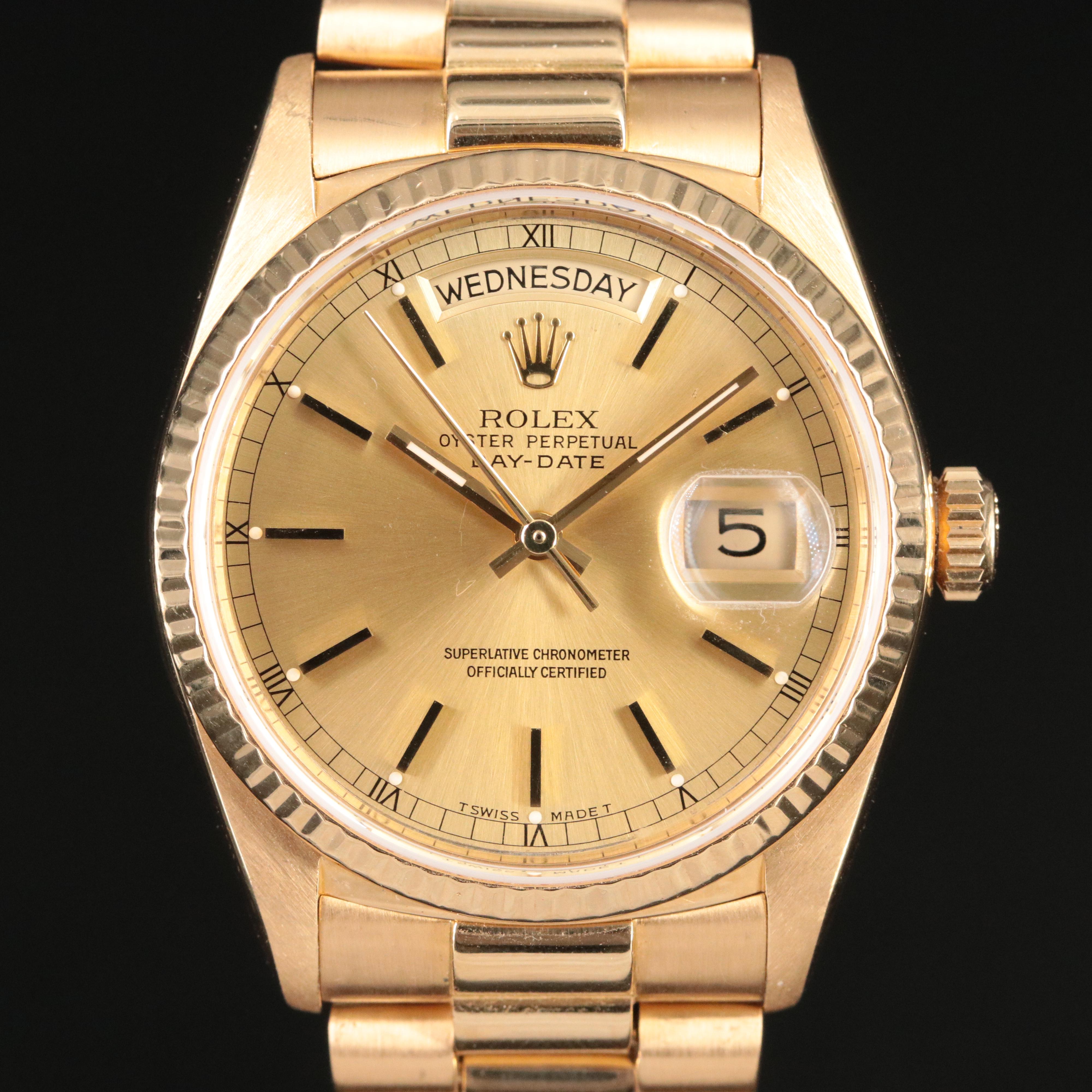 1985 Rolex Day-Date 18K President Watch