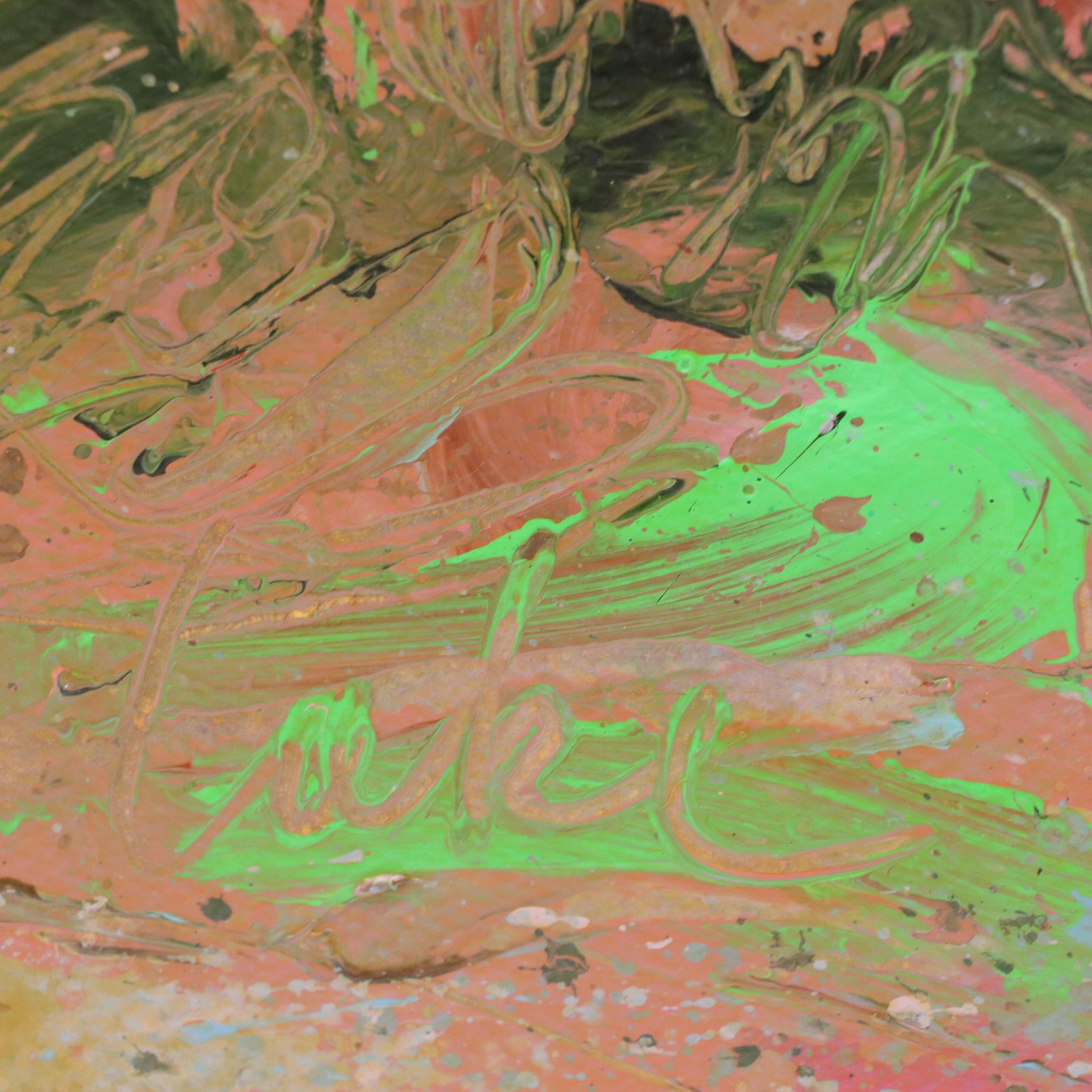 Harry Hilson Modern Landscape Acrylic Painting "Lake," 1987