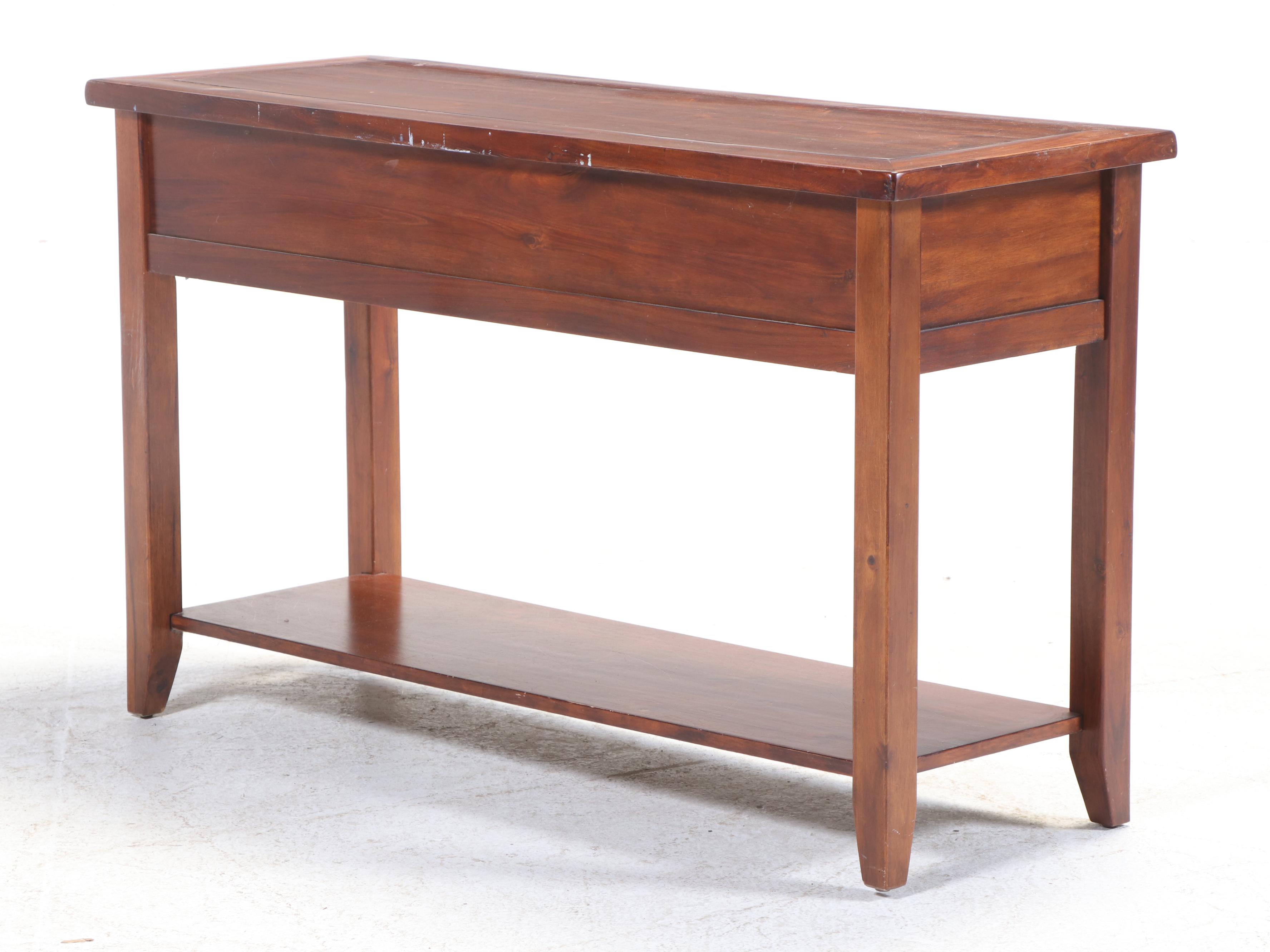 Rustic Two-Drawer Console Table